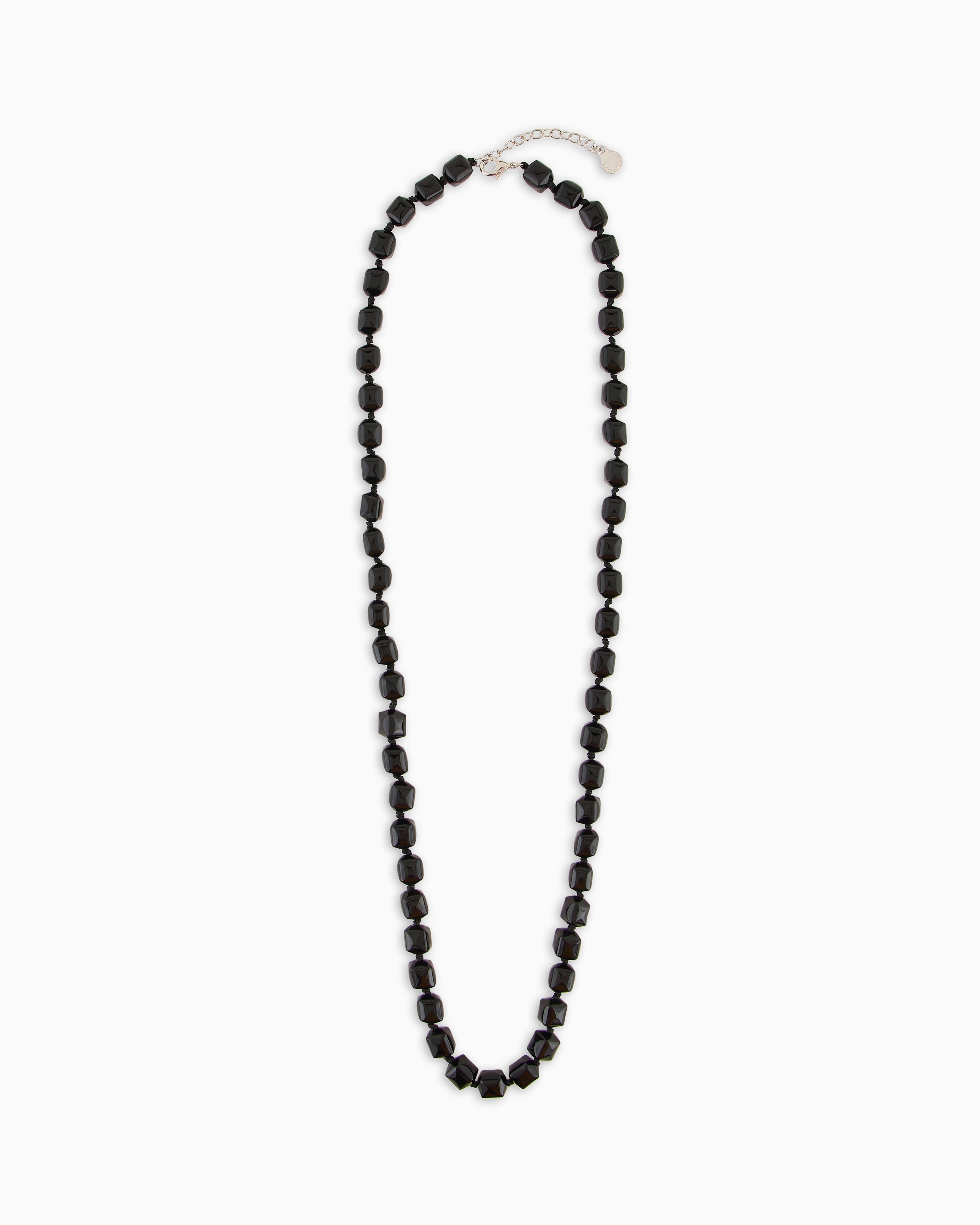 Emporio Armani - Necklace with multifaceted gemstones, Woman, Black, Size: TU