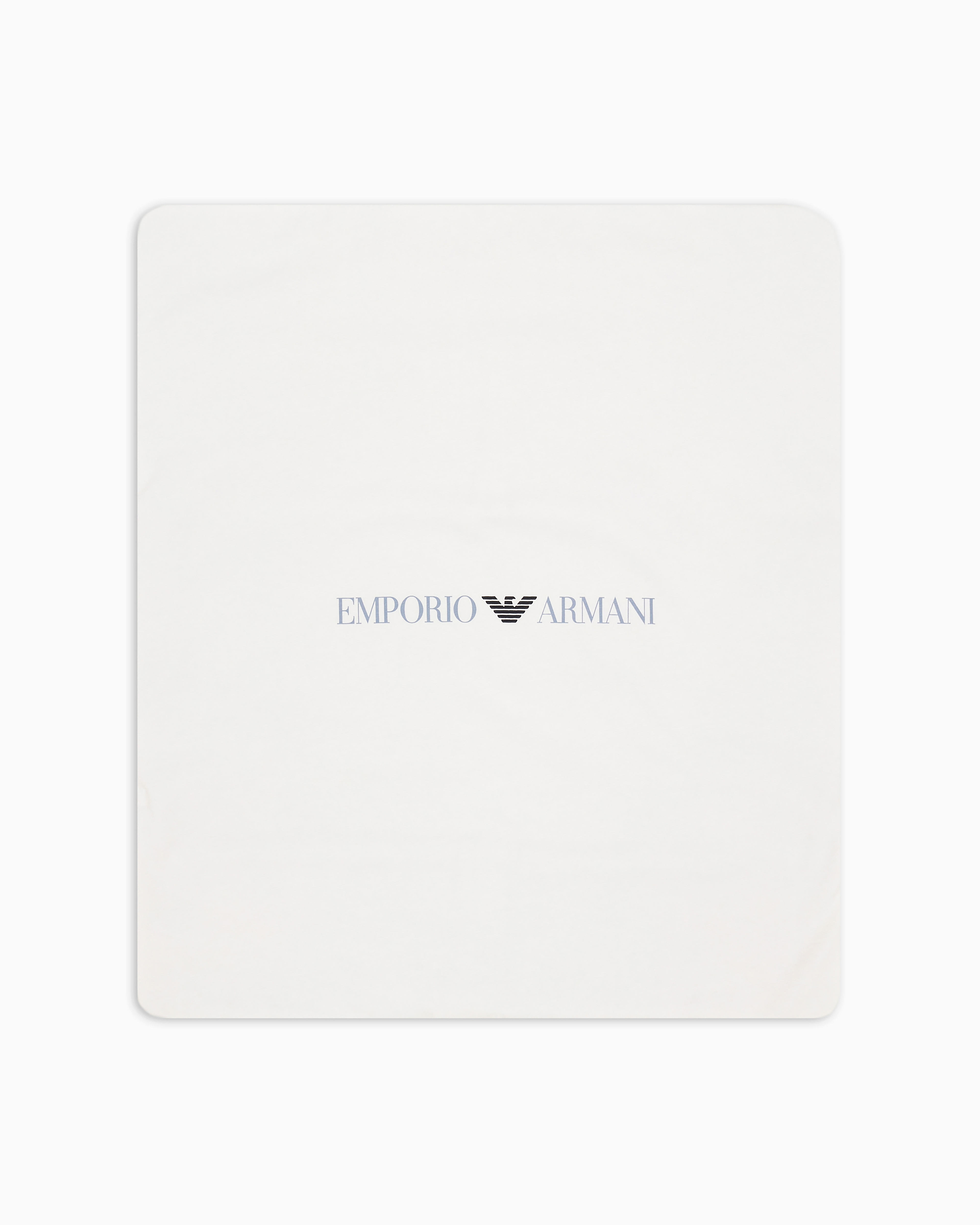 Emporio Armani - Double-faced blanket with op-art logo and eagles, Boy, Blue, Size: TU