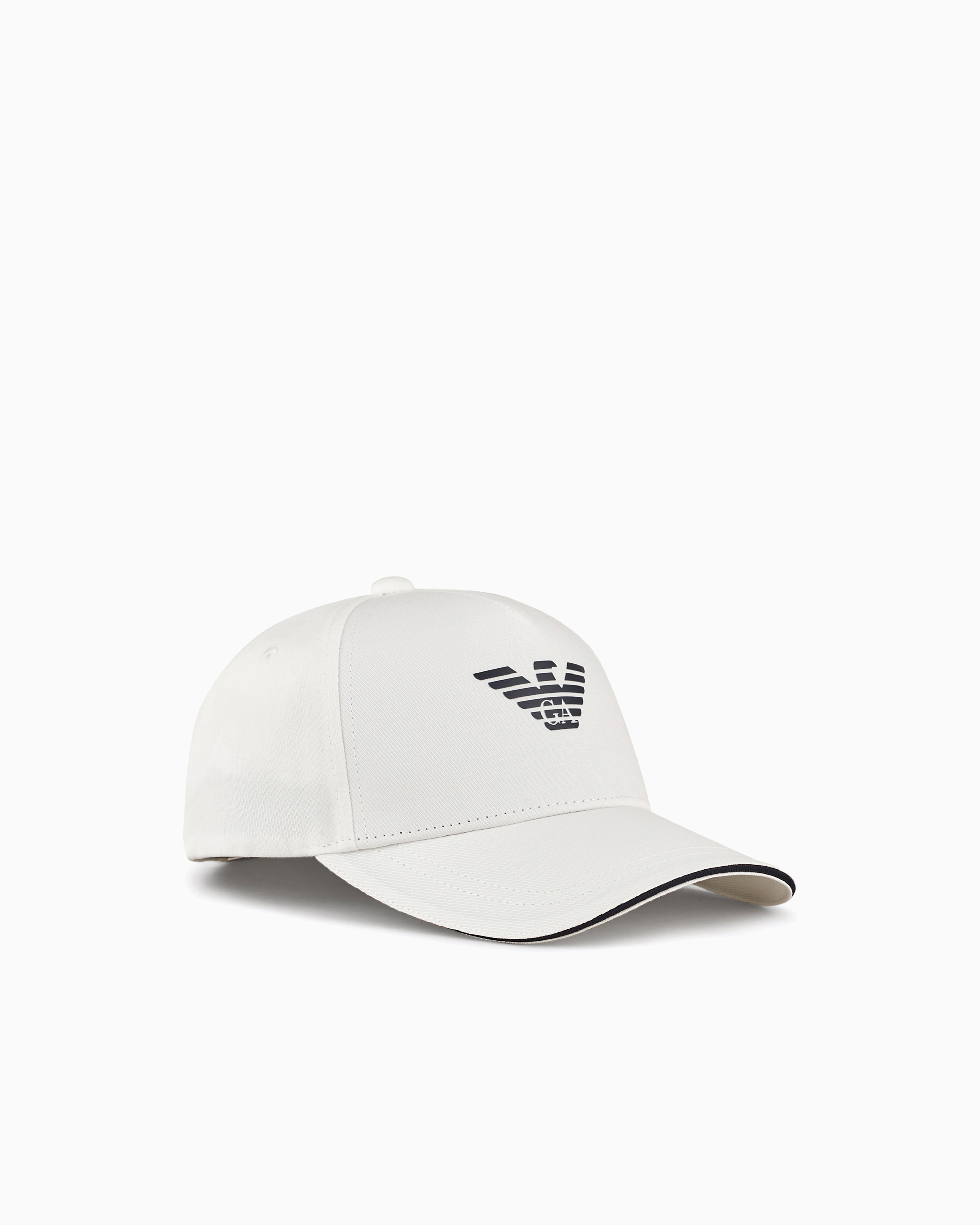 Emporio Armani - Eagle-print baseball cap, Man, White, Size: TU