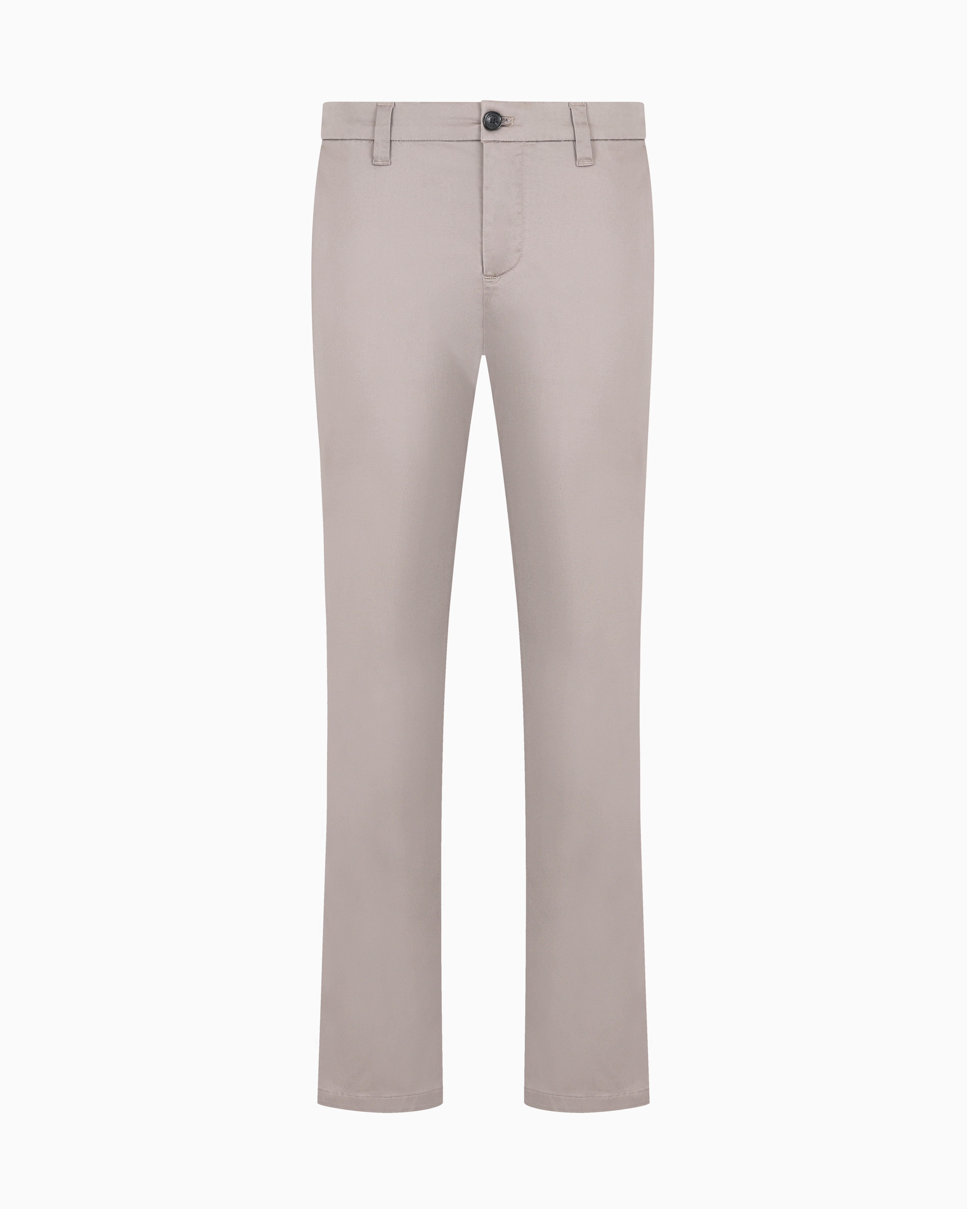 Armani Exchange - Cotton poplin chino trousers, Man, Beige, Size: