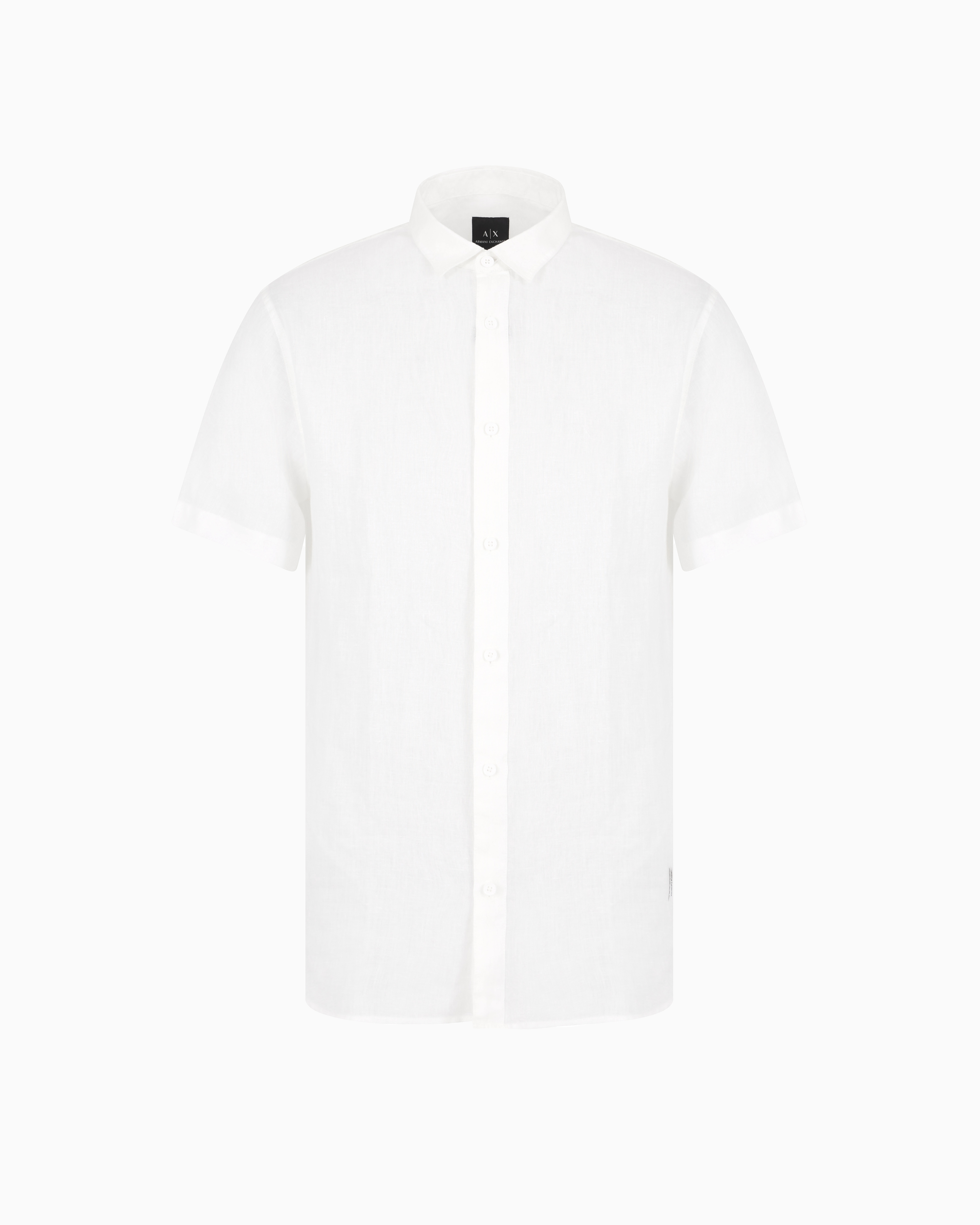 Armani Exchange - Regular fit cotton shirt, Man, White, Size: