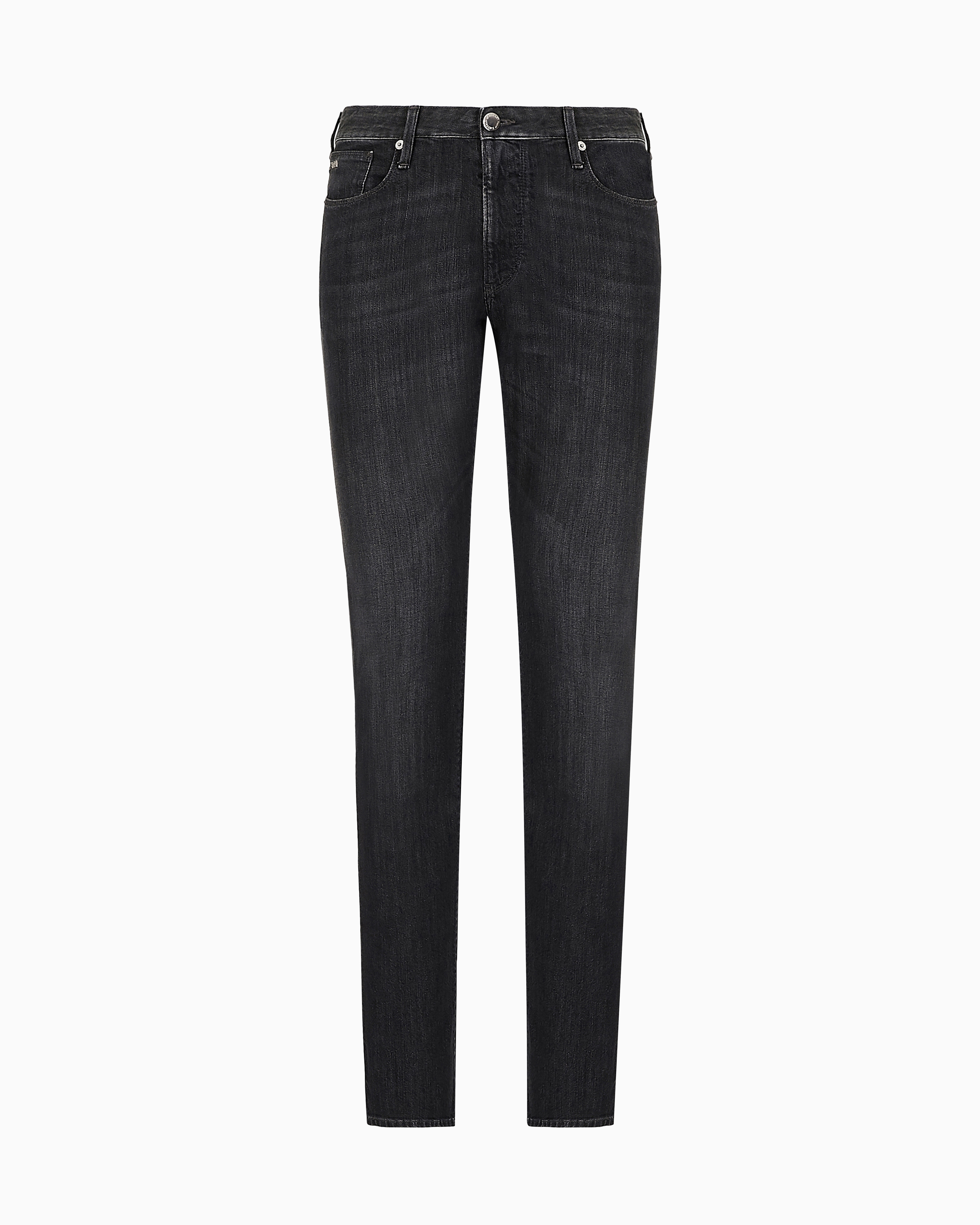 Emporio Armani - J06 Slim-fit, twill-melange jeans 10 oz comfort denim, Man, Black, Size: