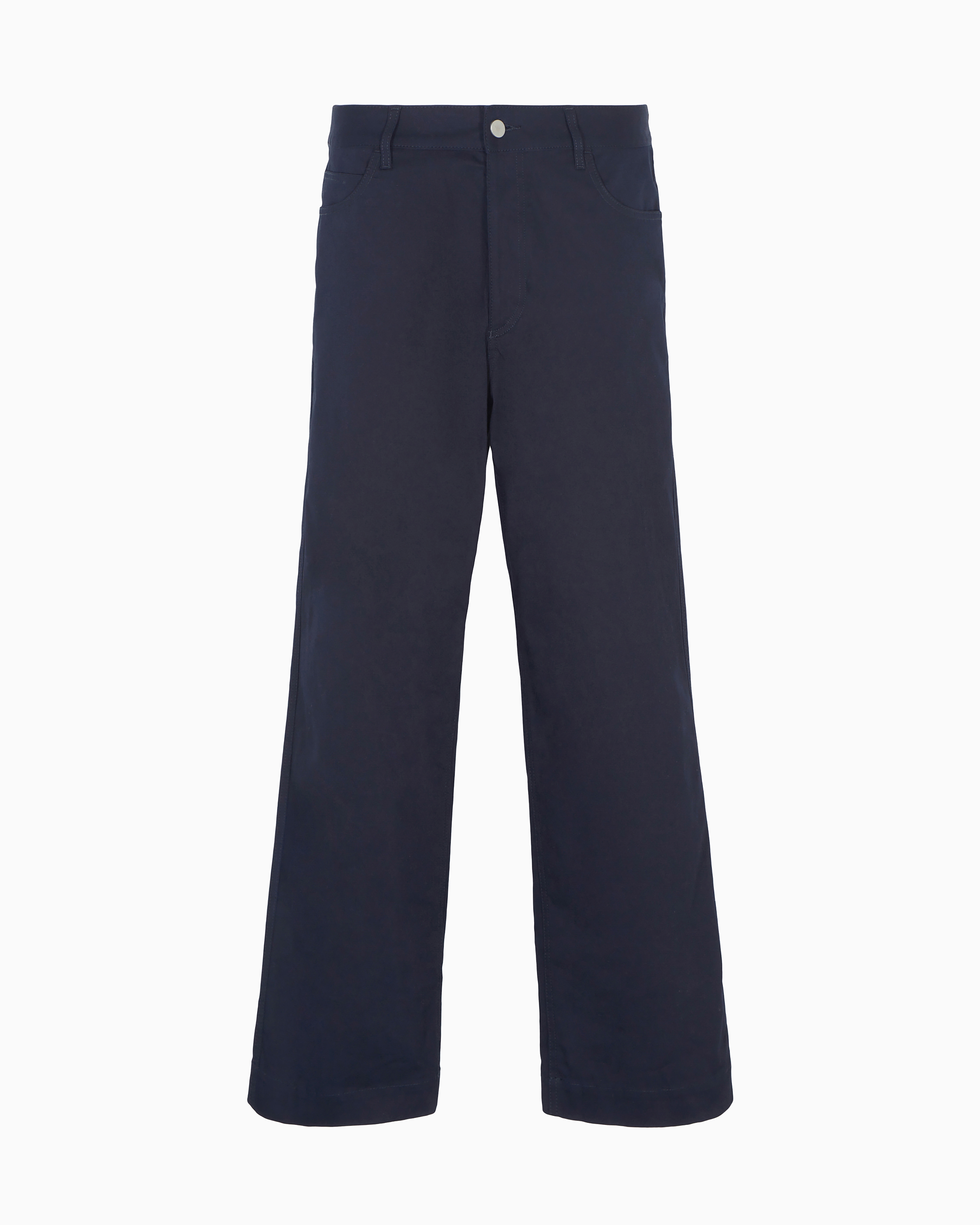 Emporio Armani - ASV Capsule five-pocket trousers organic gabardine, Man, Navy Blue, Size: