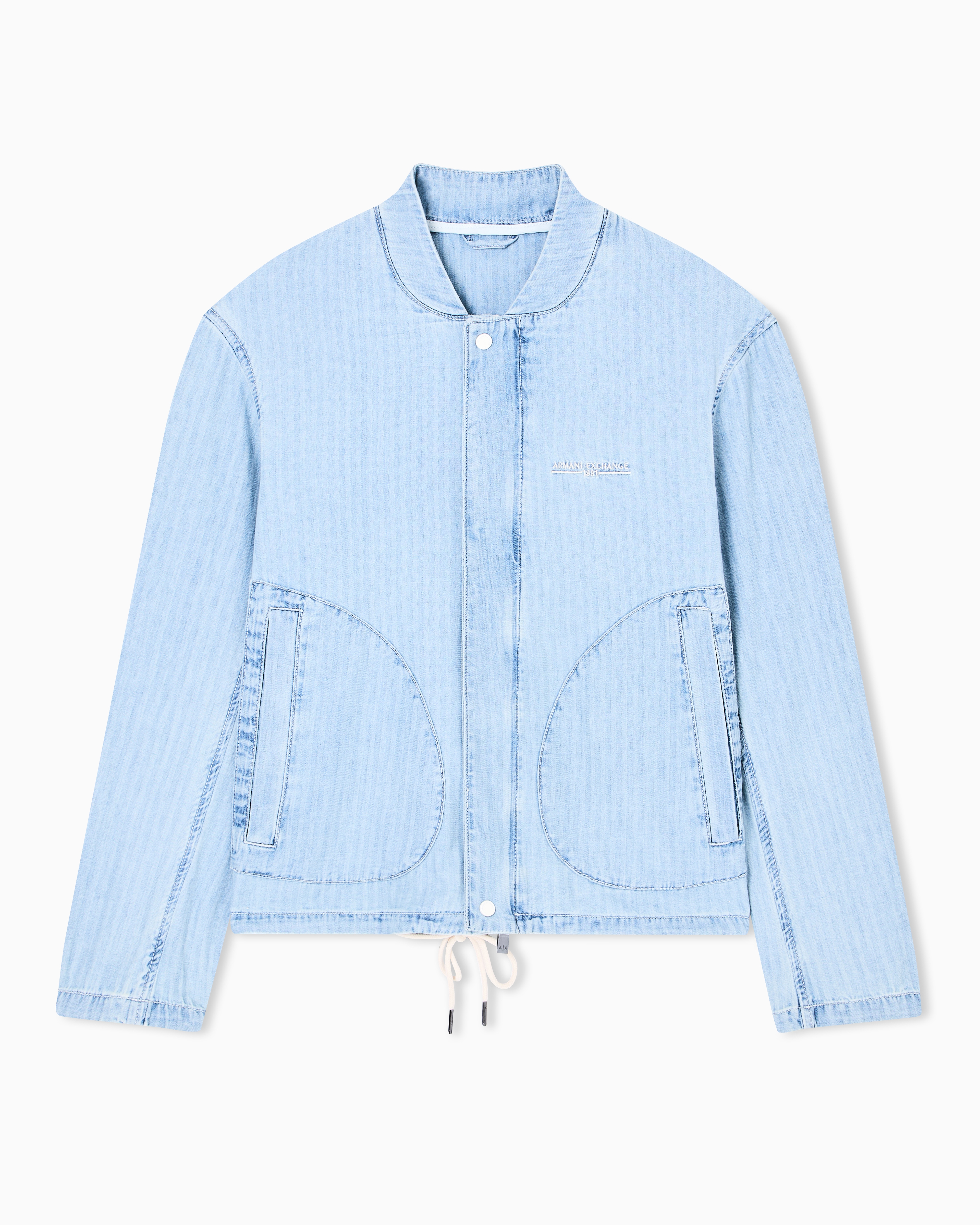 Armani Exchange - Denim Jackets, Man, Blue, Size: