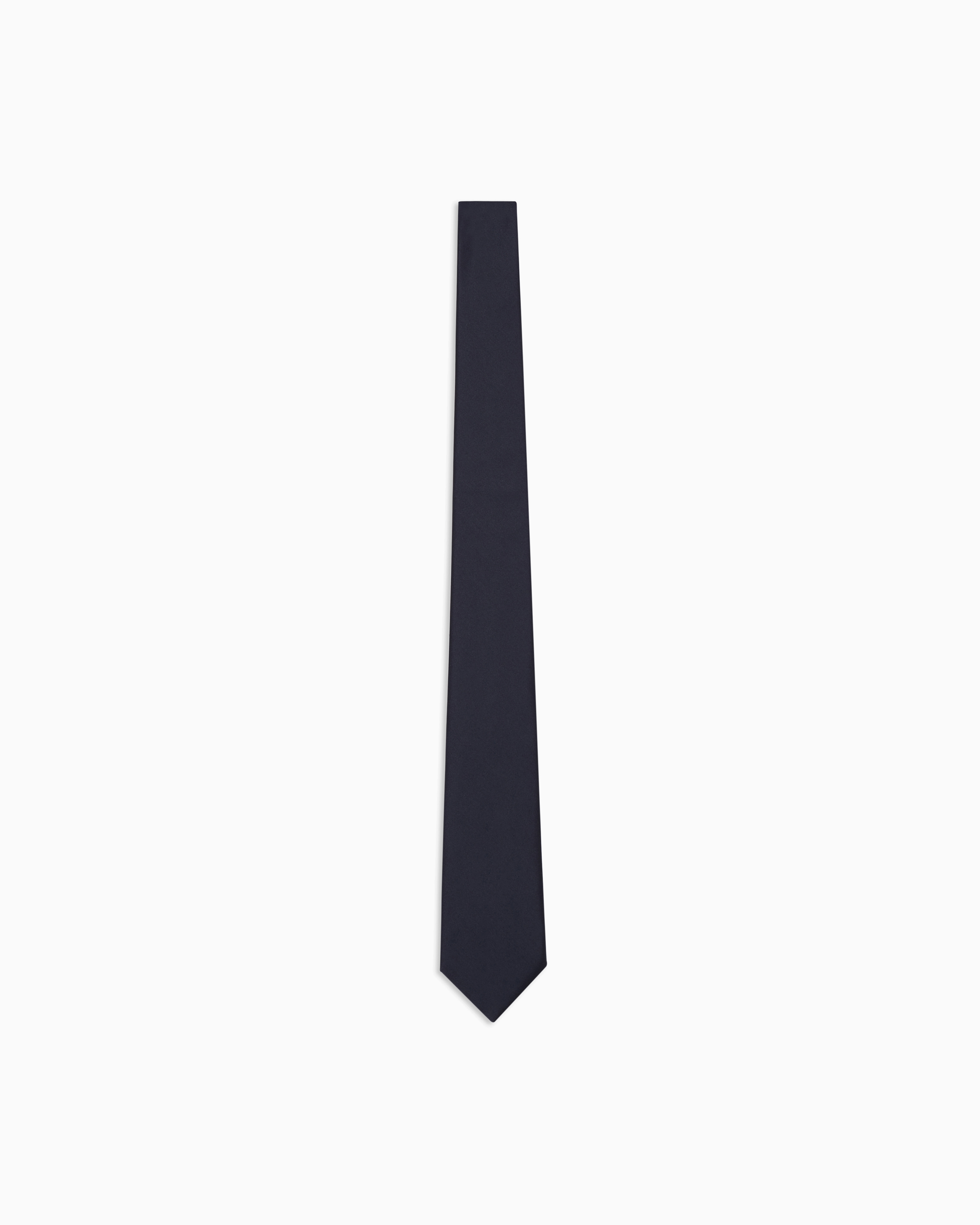 Emporio Armani - Pure silk tie with jacquard micro-motif, Man, Blue, Size: TU