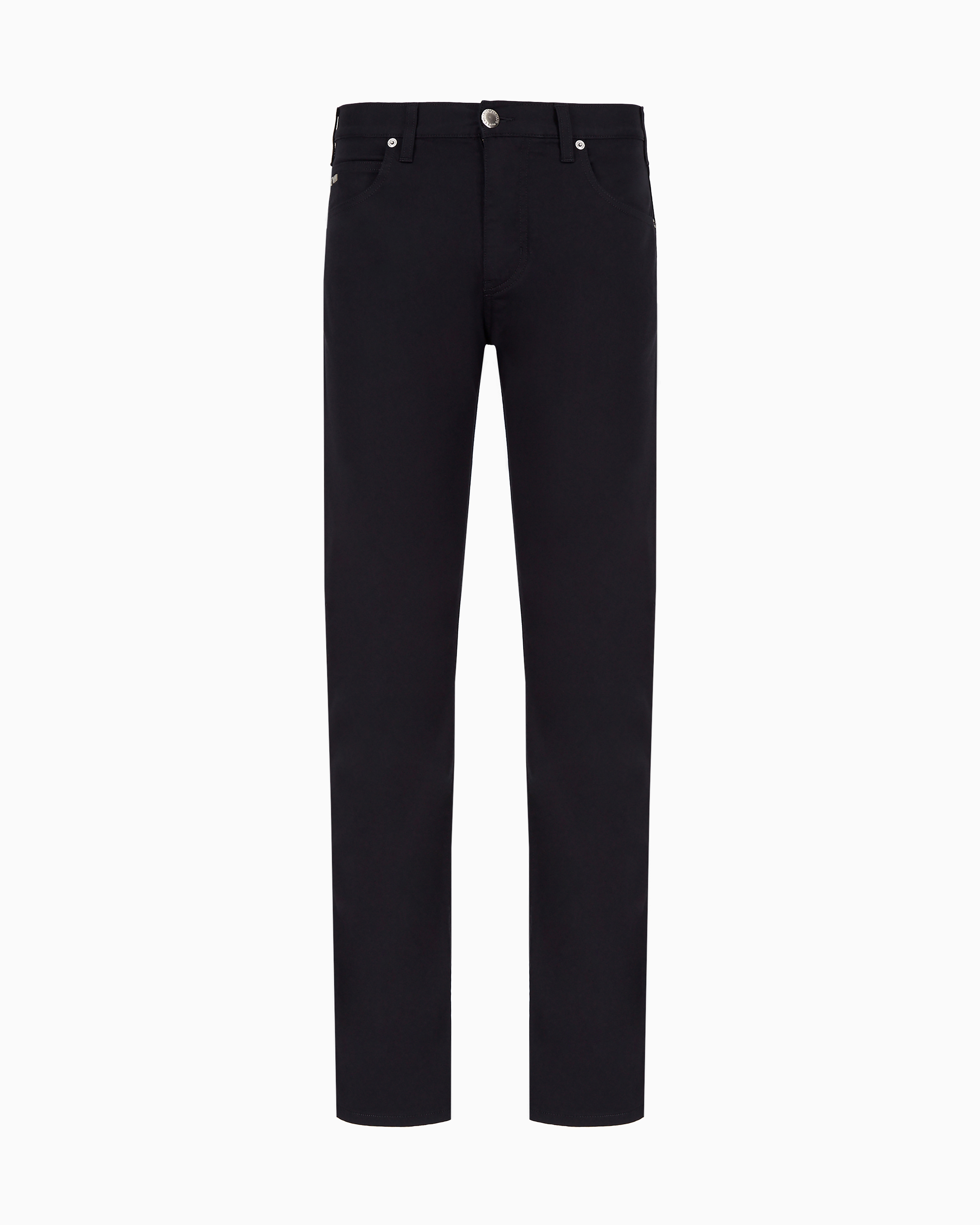 Emporio Armani - J45 Regular-fit, stretch-gabardine jeans, Man, Navy_blue, Size: