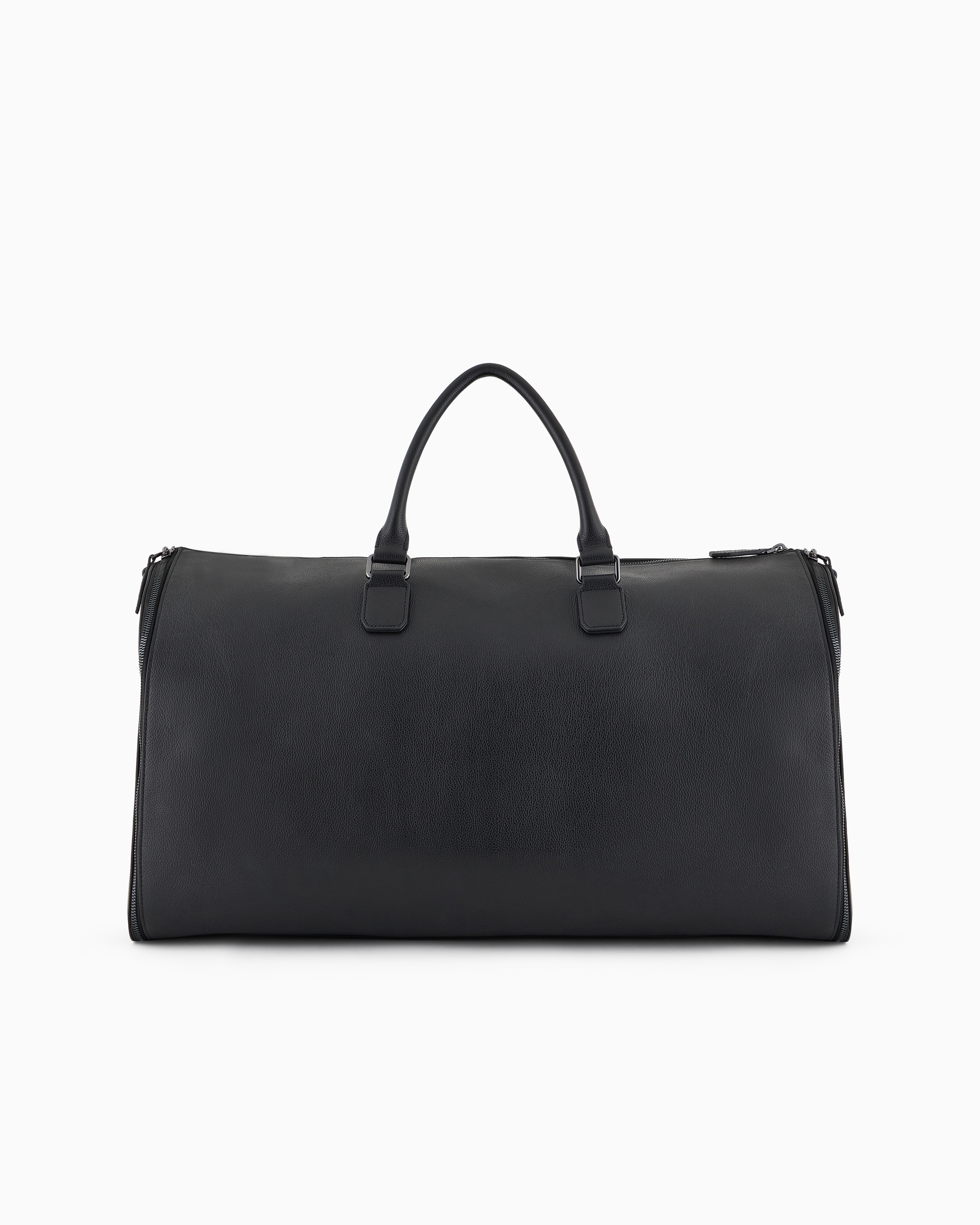 Emporio Armani - Suit carrier bag in tumbled leather , Man, Black, Size: TU