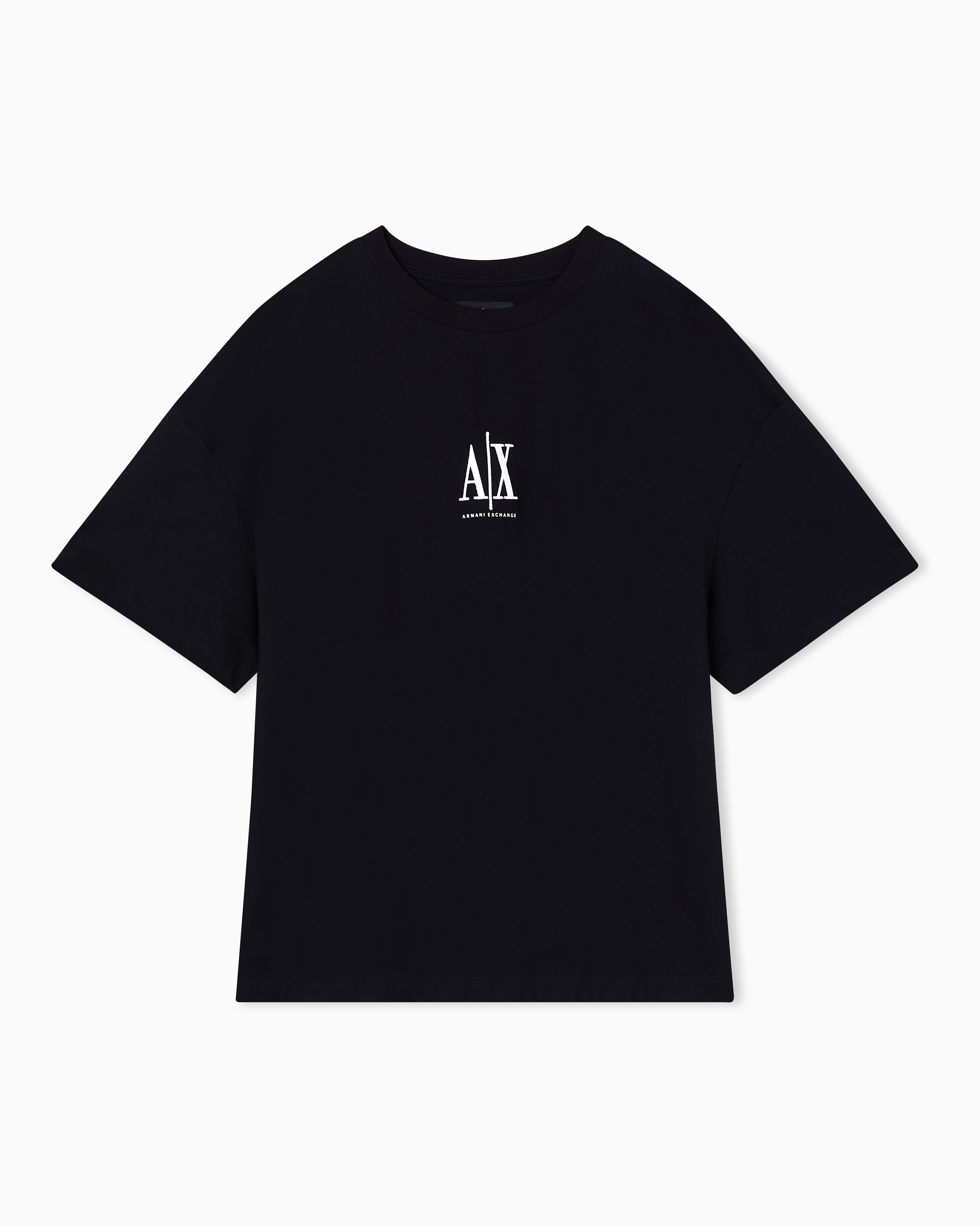 Armani Exchange -  Heavy cotton relaxed t-shirt, Woman, Black, Size: