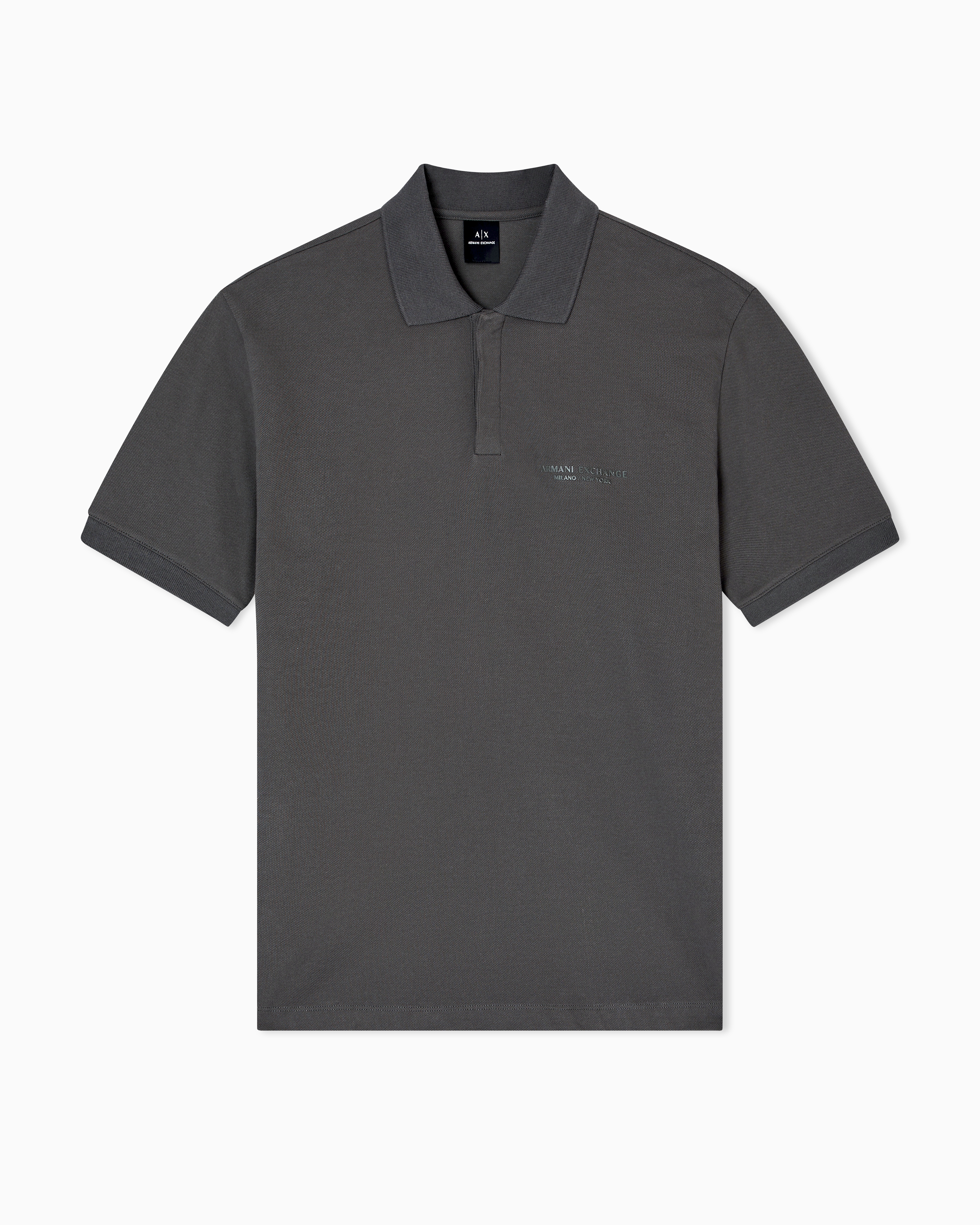 Armani Exchange - Regular fit polo shirt with tone-on-tone logo, Man, Green, Size: