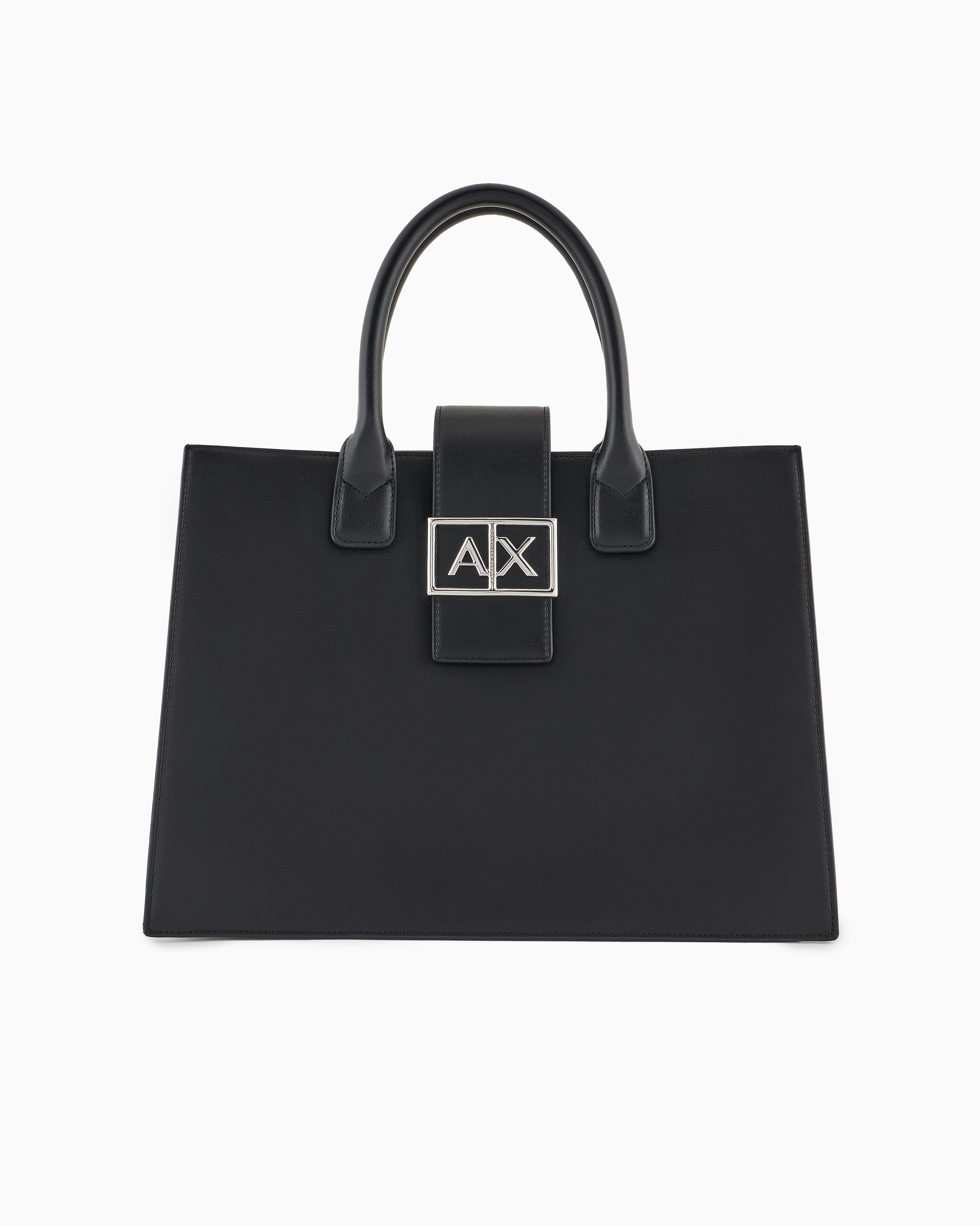 Armani Exchange - ASV Trapeze Handbag, Woman, Black, Size: TU