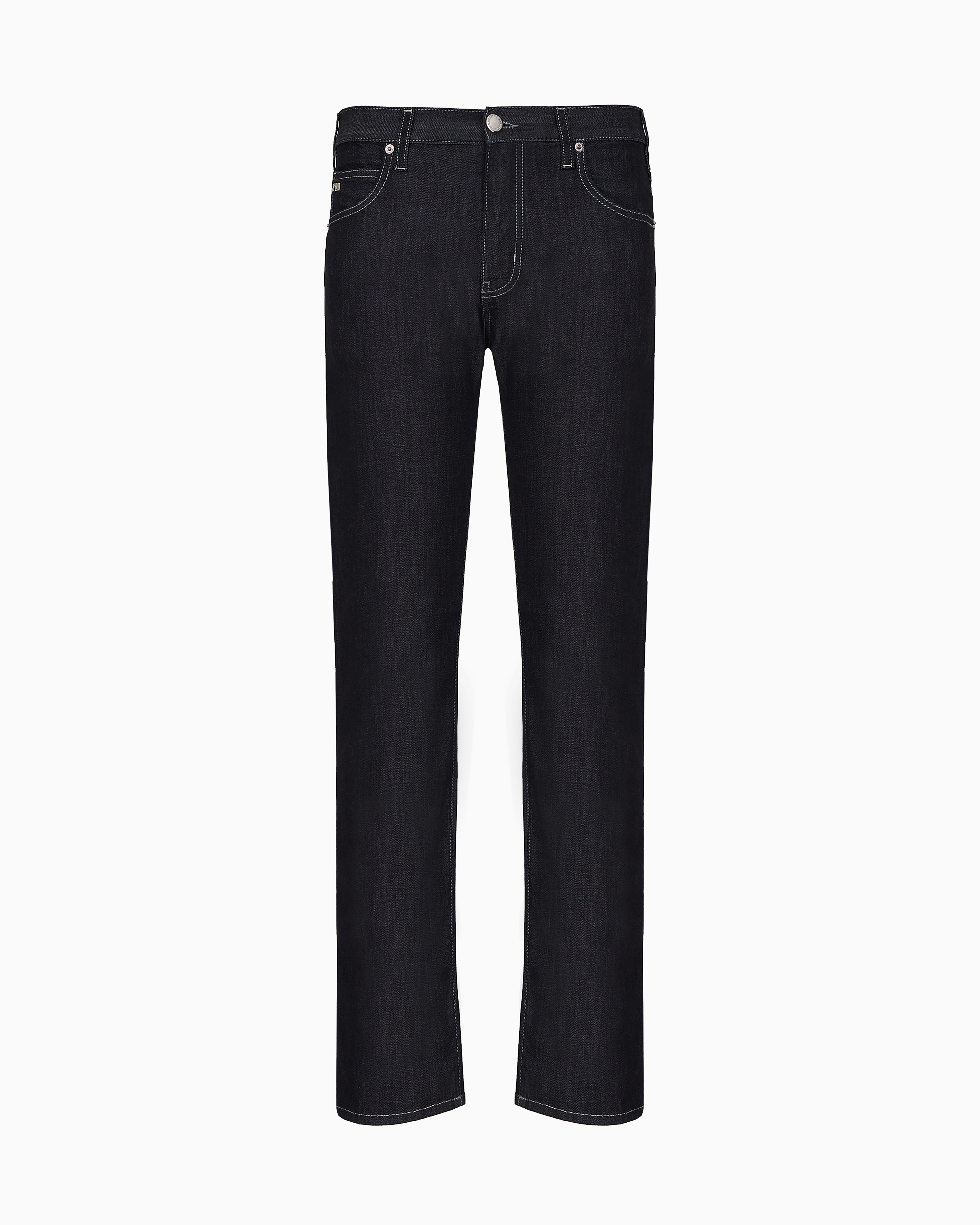 Emporio Armani - J45 Regular-fit, worn-wash 8 oz denim jeans, Man, Blue, Size: