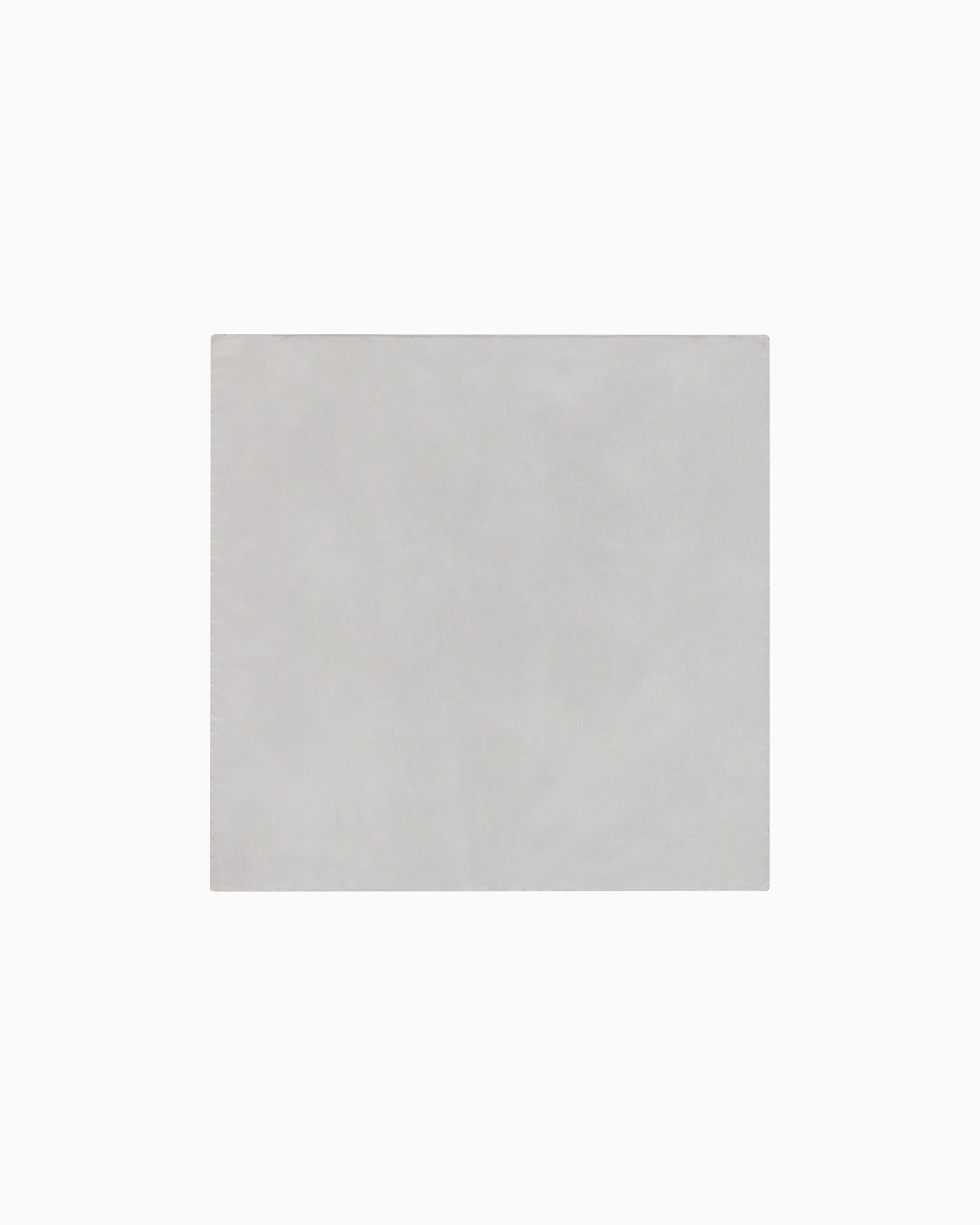 Emporio Armani - Pure silk pocket square with jacquard micro-motif, Man, Silver, Size: TU