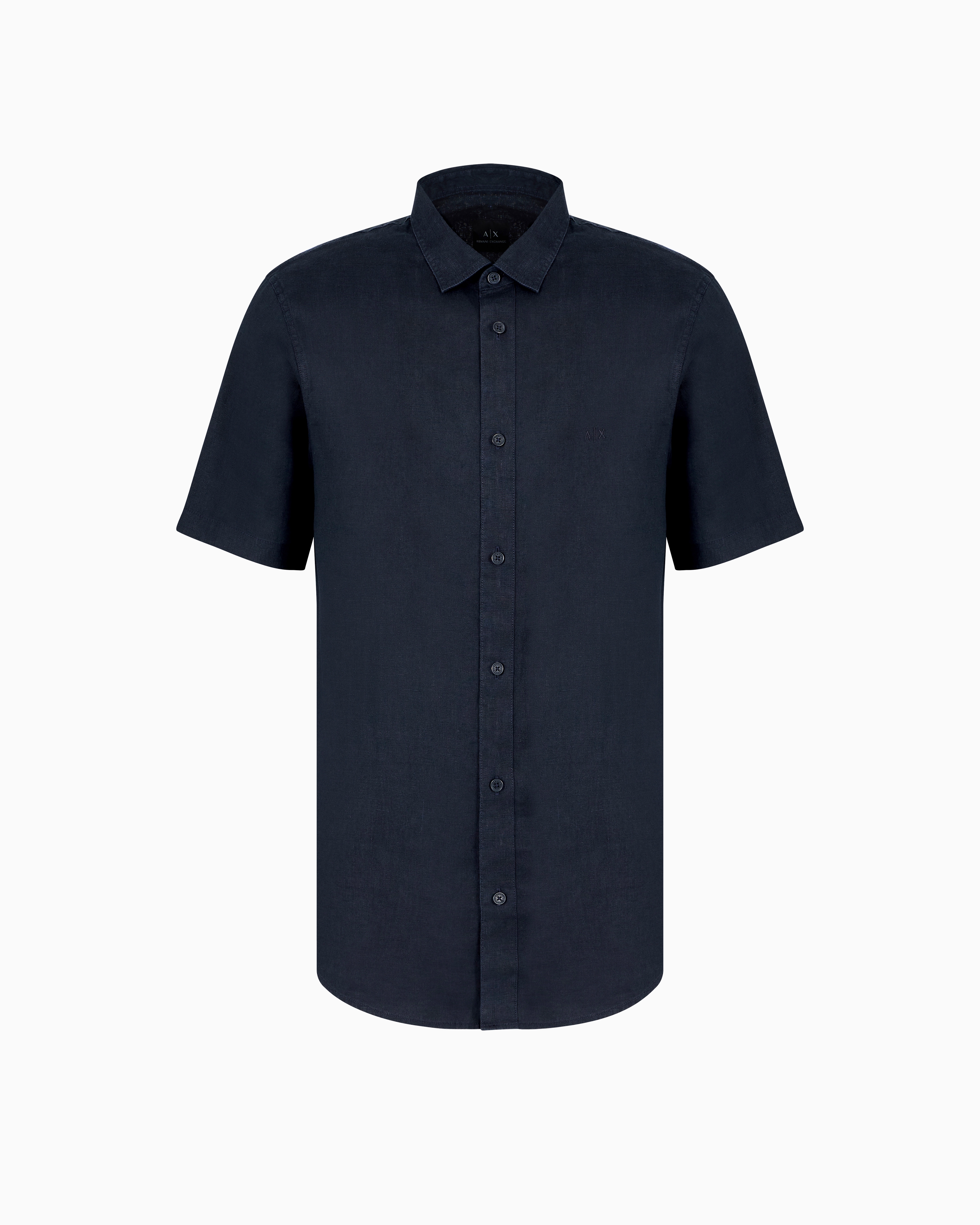 Armani Exchange - Casual Shirts, Man, Navy Blue, Size: