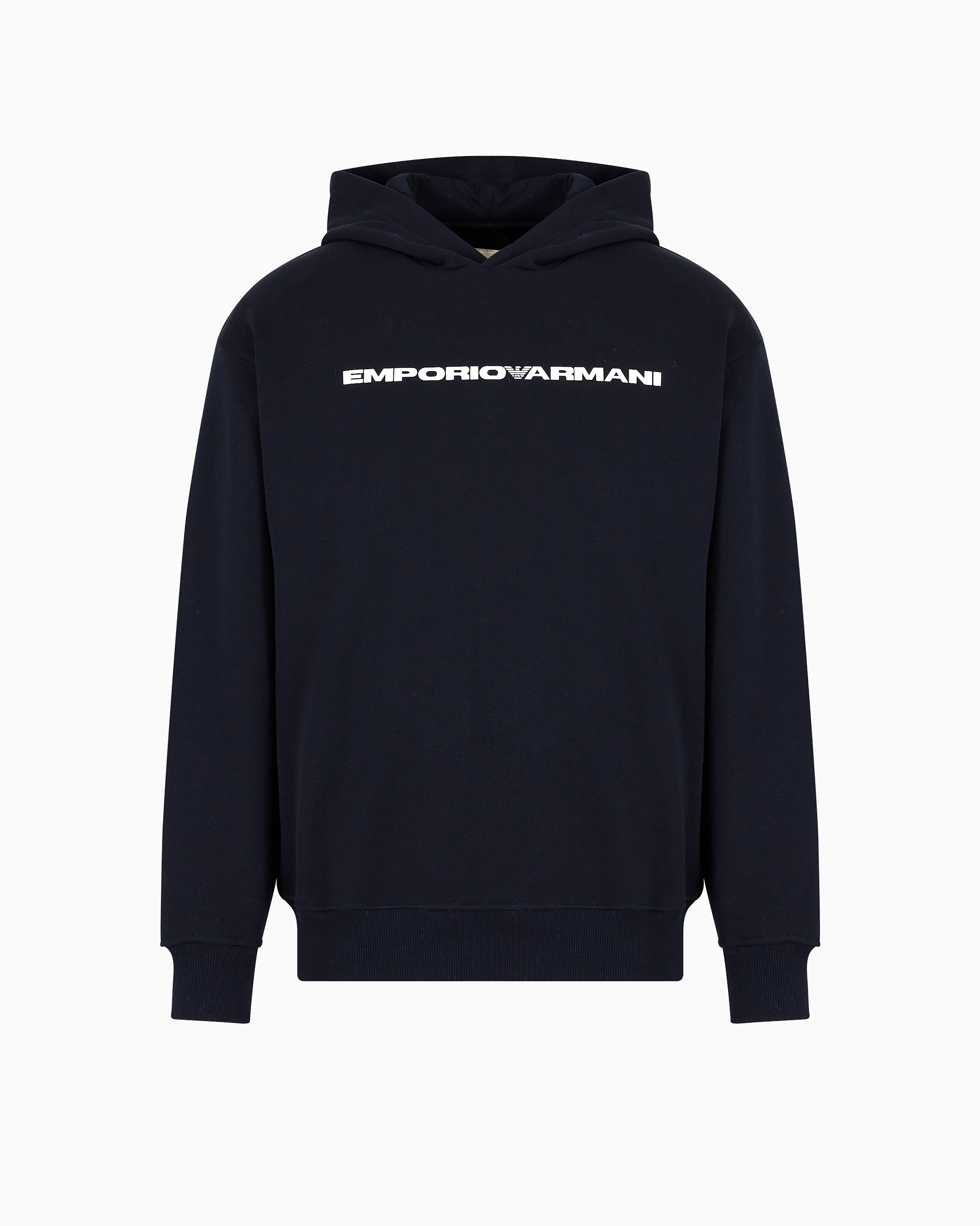 Emporio Armani - Jersey hooded sweatshirt, Man, Blue, Size: