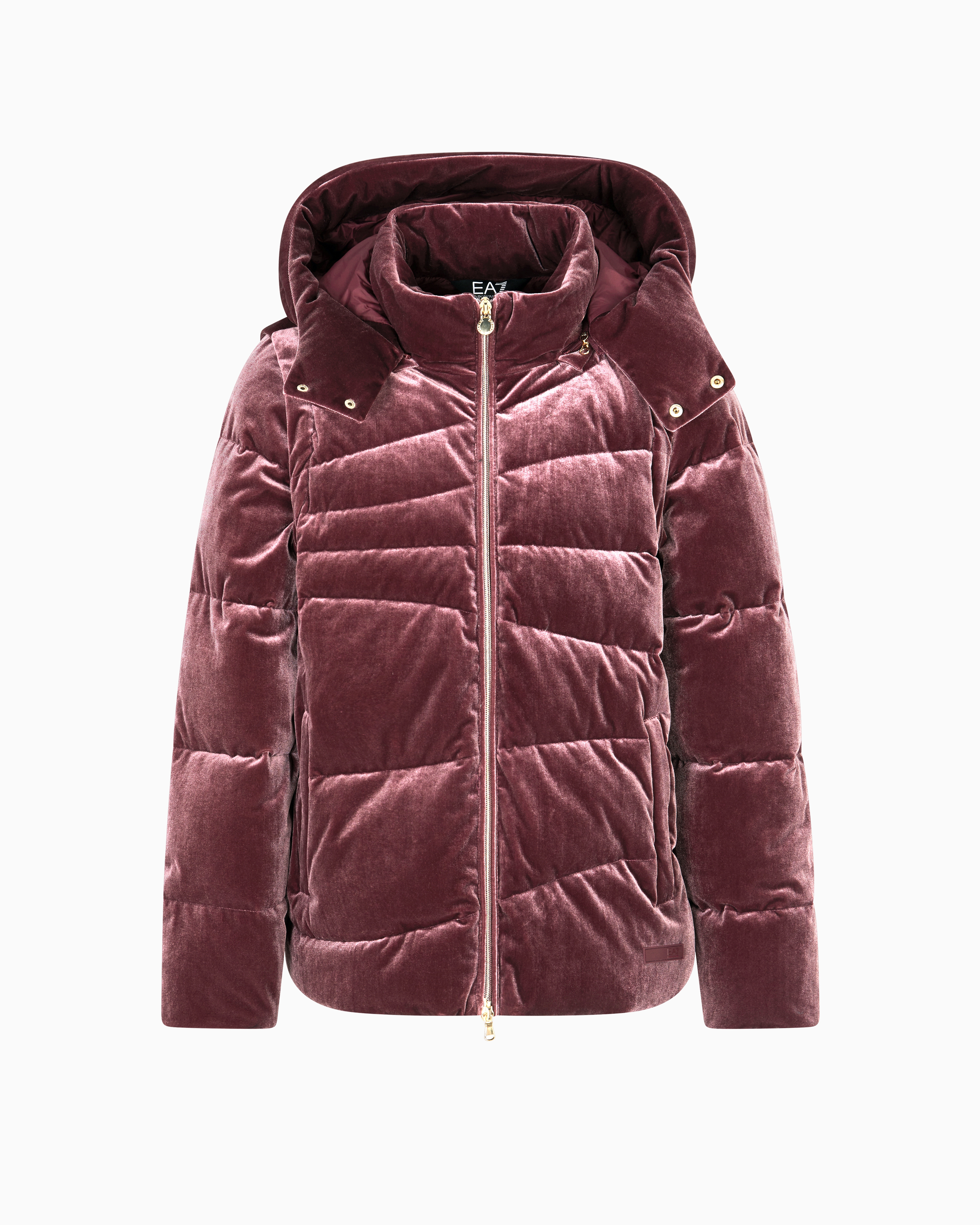Athletic Velour stretch velvet padded jacket | EA7