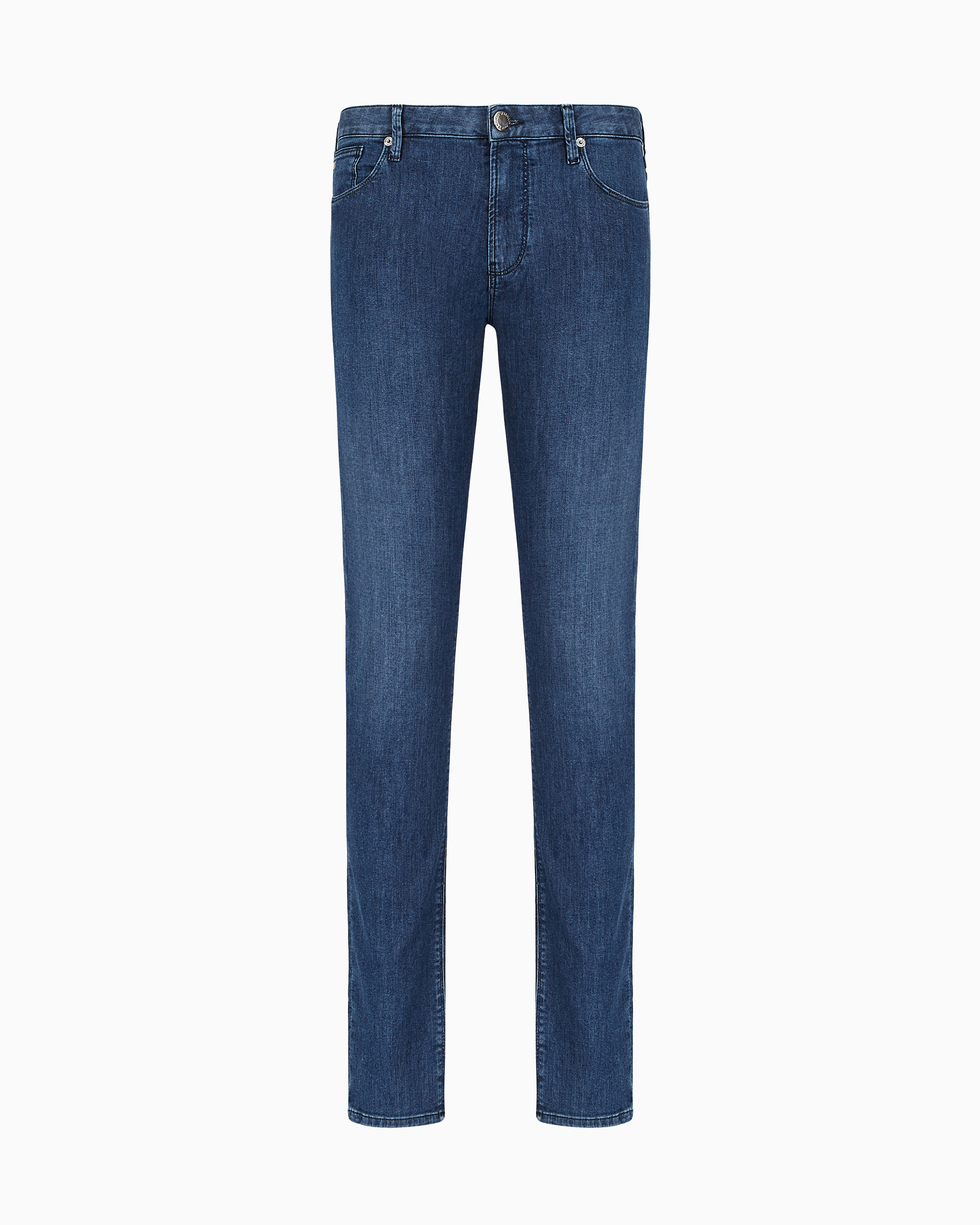 Emporio Armani - J06 Worn-effect wash, slim-fit, 8 oz denim jeans, Man, Blue, Size: