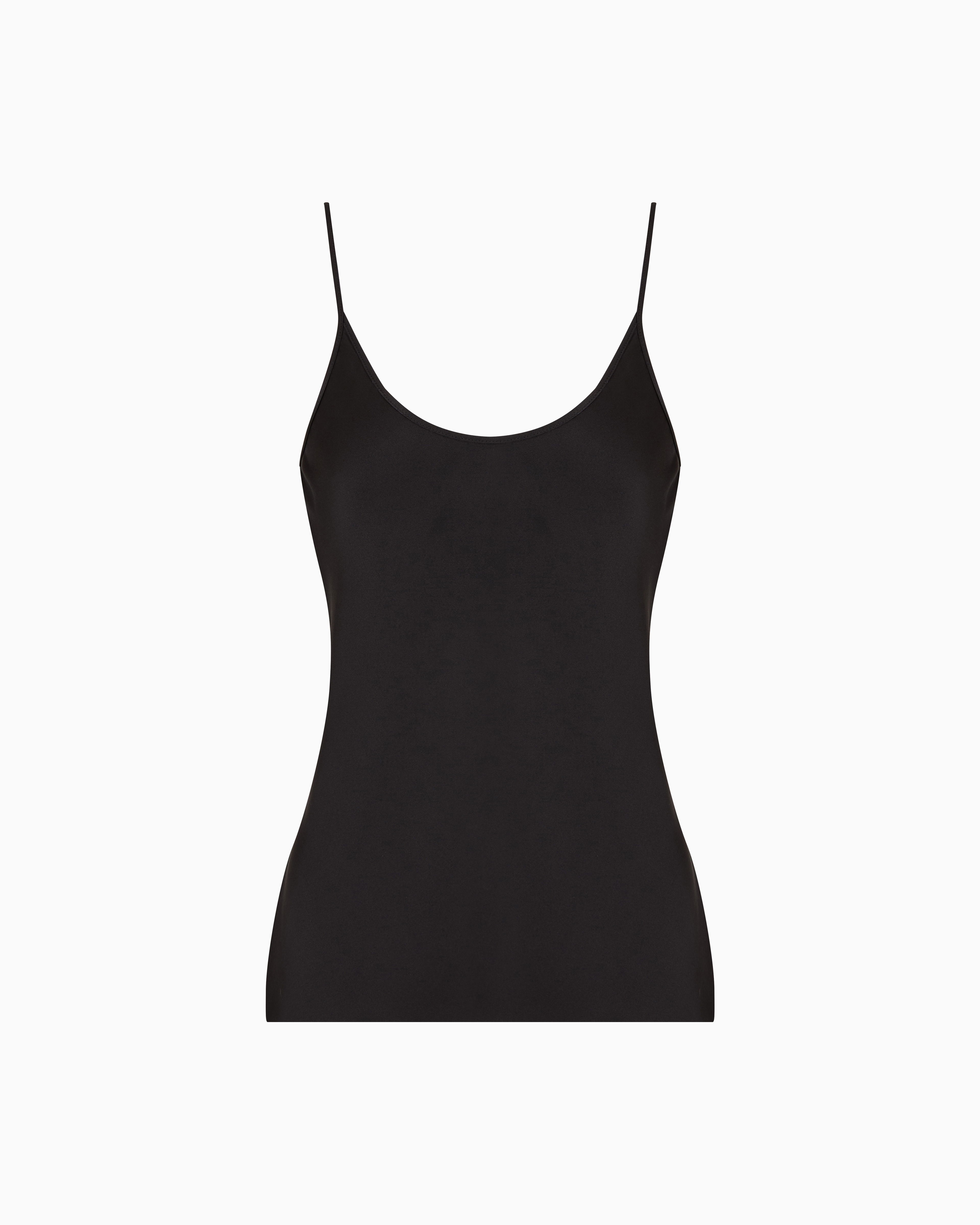 Giorgio Armani Double-sided Silk-satin Top In Black