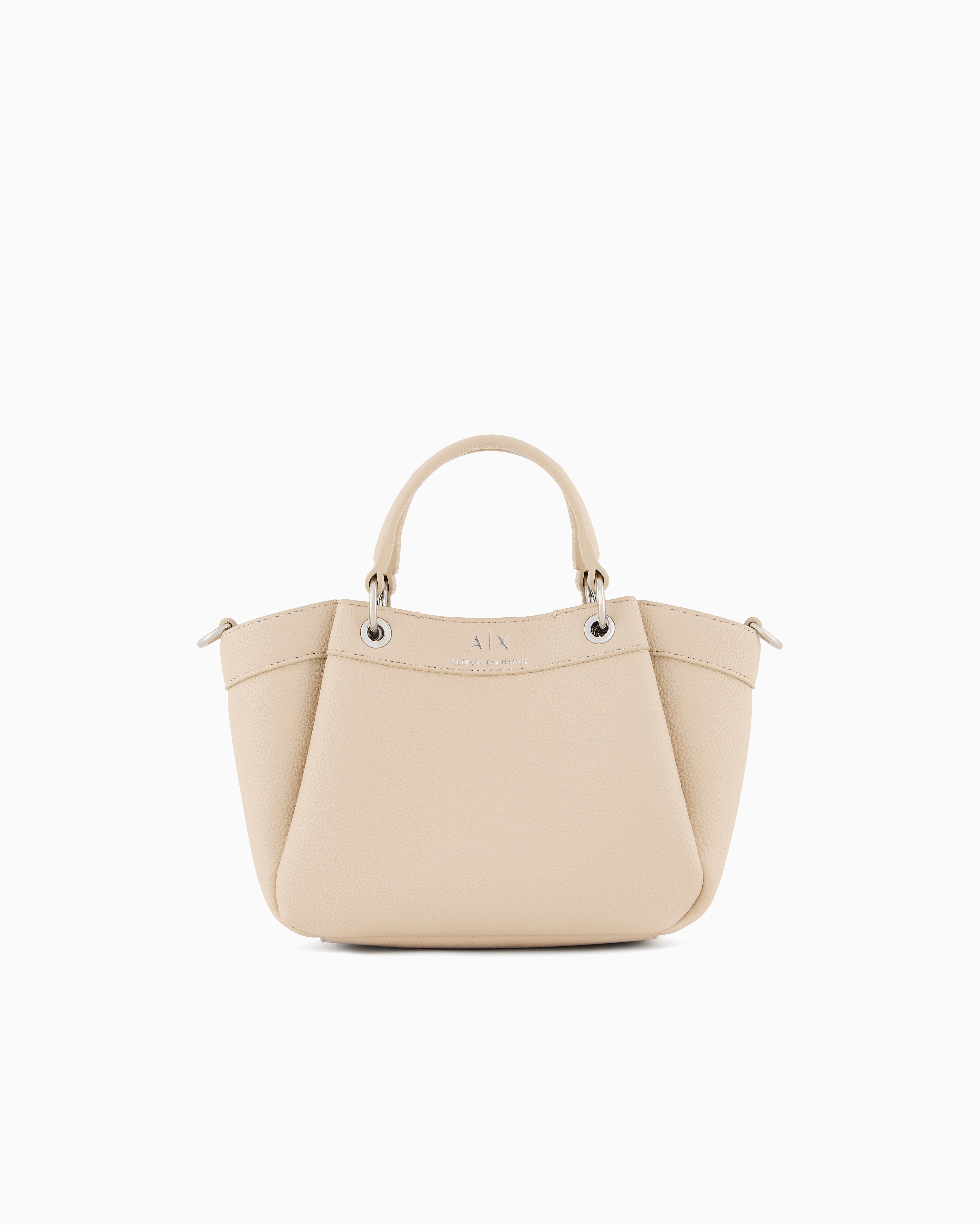 Armani Exchange - Small handbag with degradè shoulder strap, Woman, Beige, Size: TU