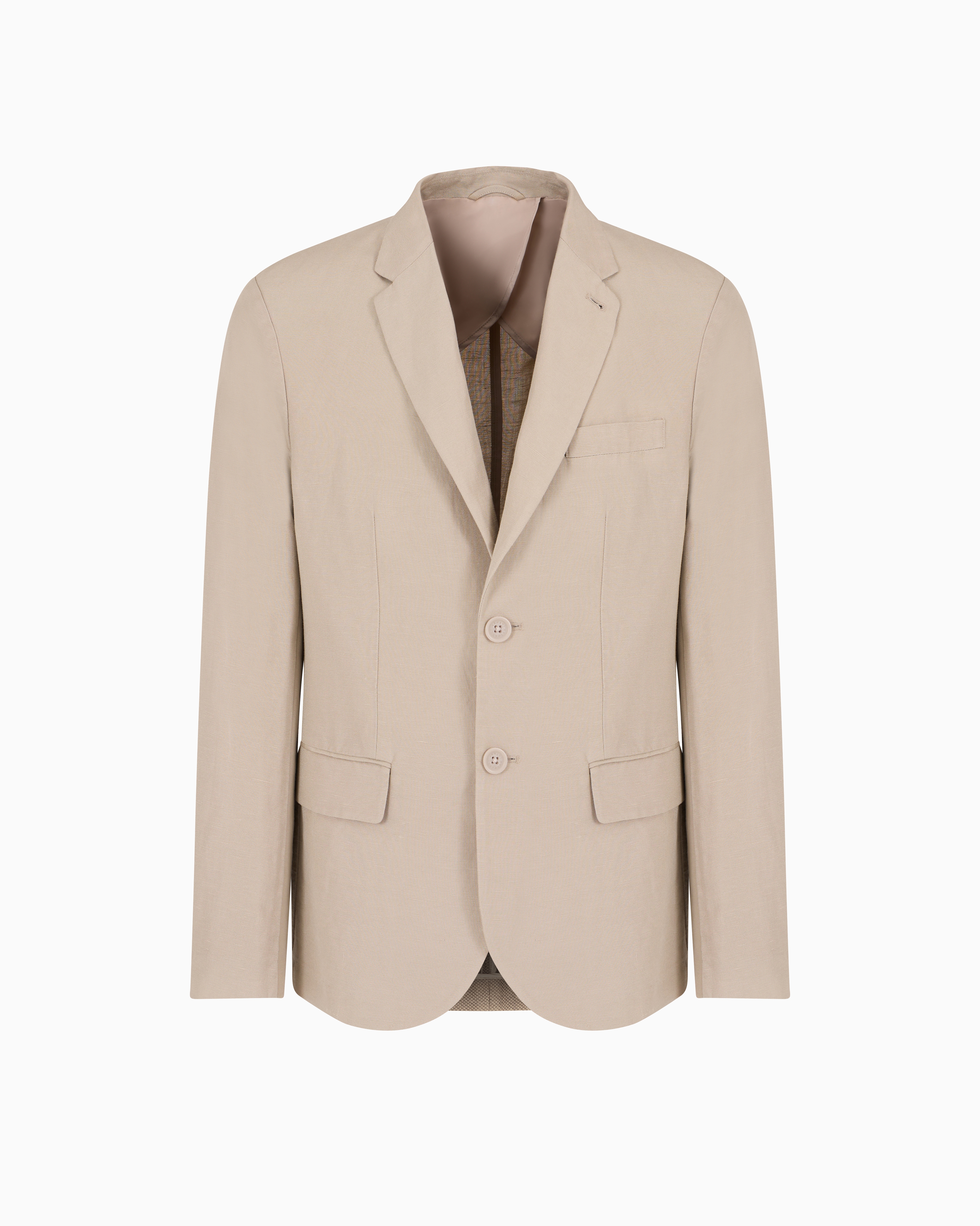 Armani Exchange - Single-breasted two-button jacket, Man, Beige, Size: 38