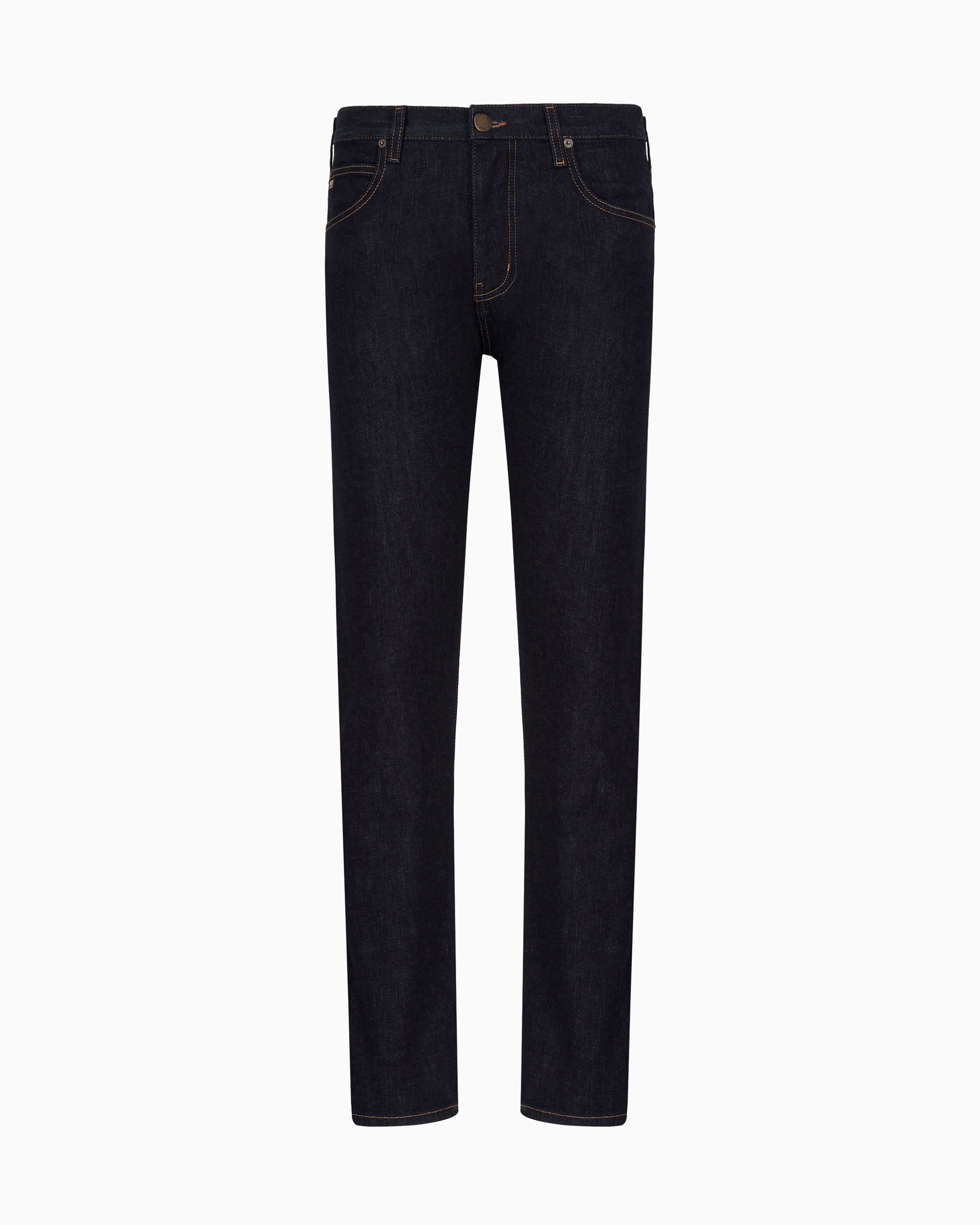 Emporio Armani - J45 Regular-fit, washed twill 11.5 oz comfort-denim jeans, Man, Blue, Size: