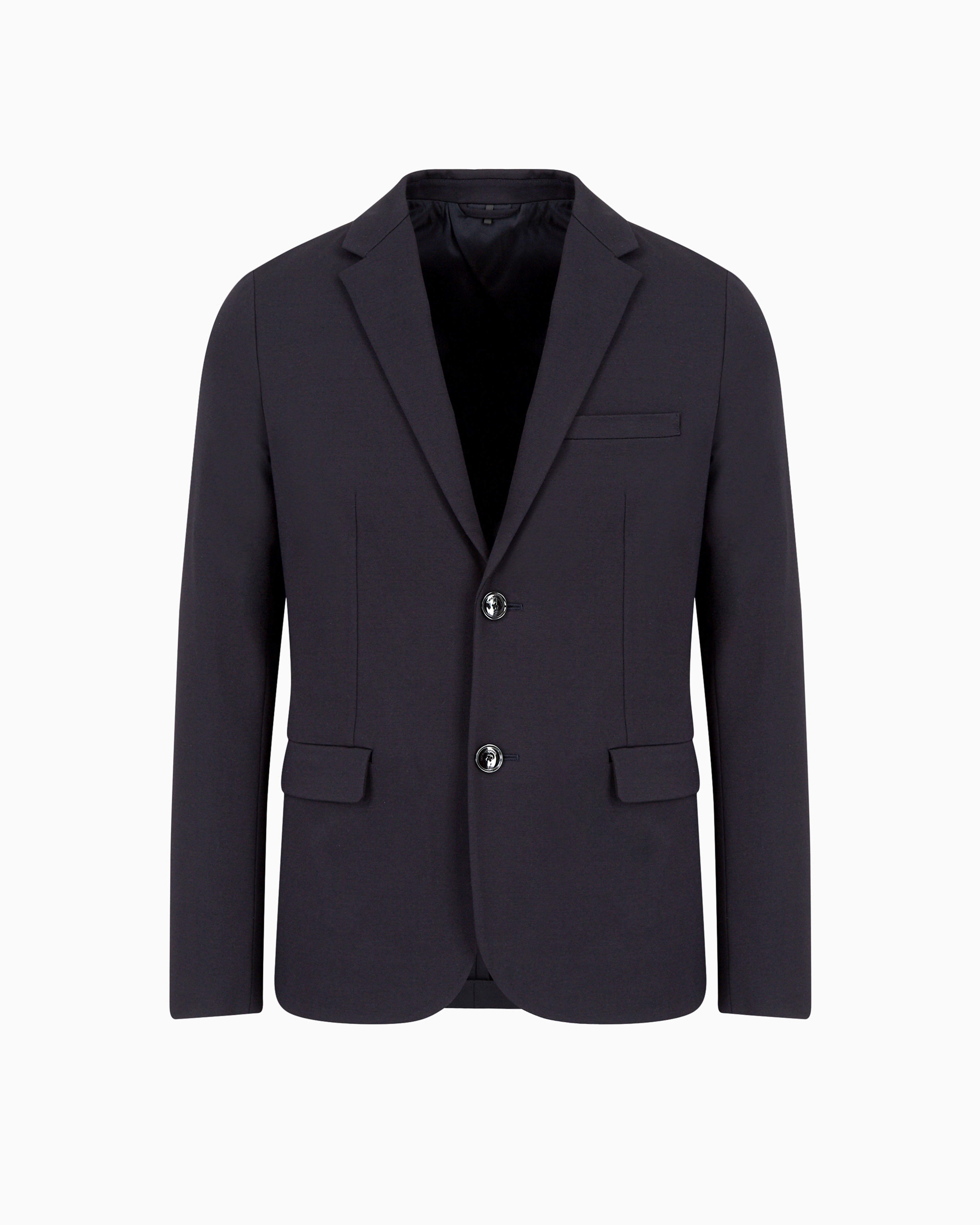 Stitched-jersey single-breasted jacket | Emporio Armani