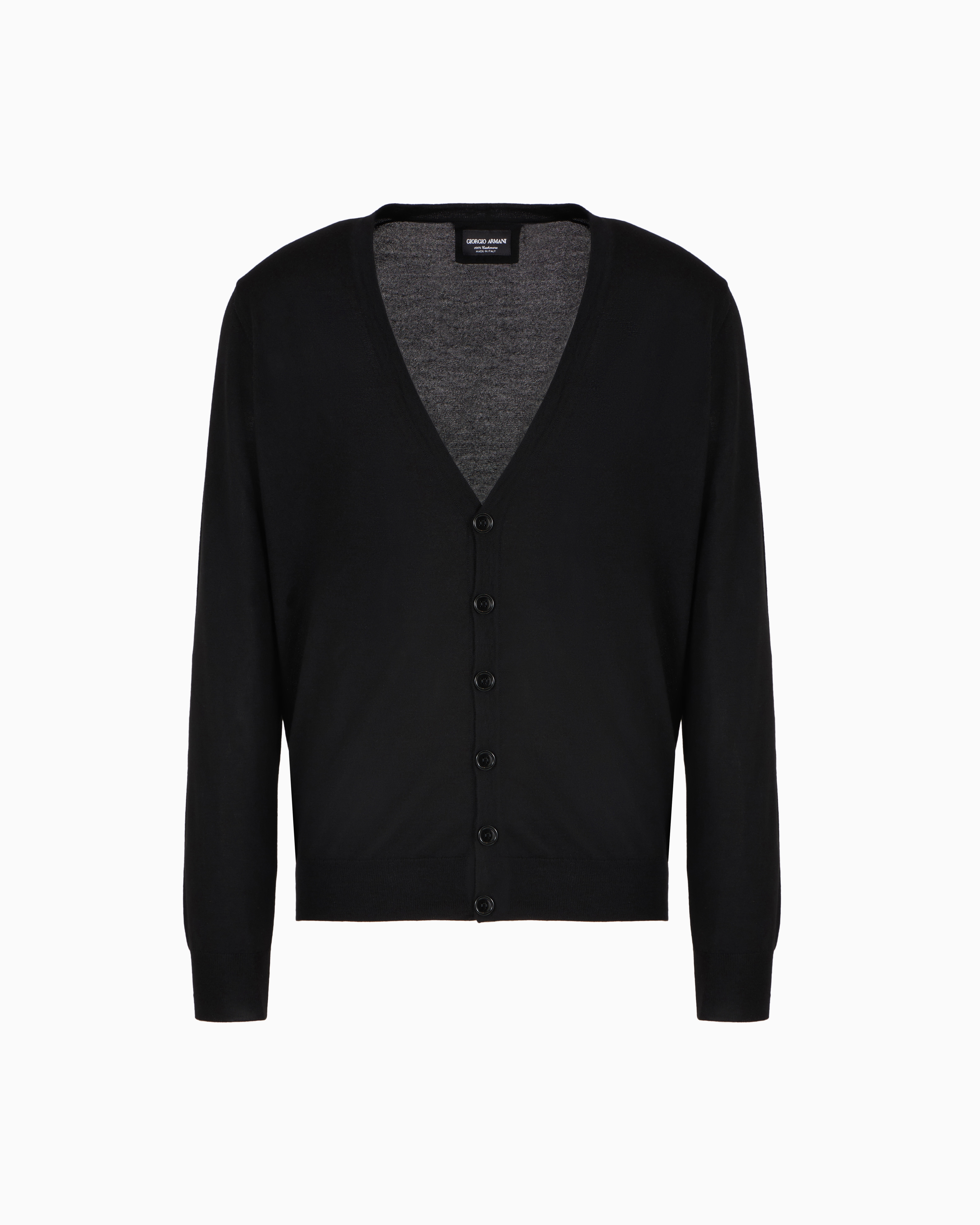 Giorgio Armani Cashmere Cardigan With Buttons In Black