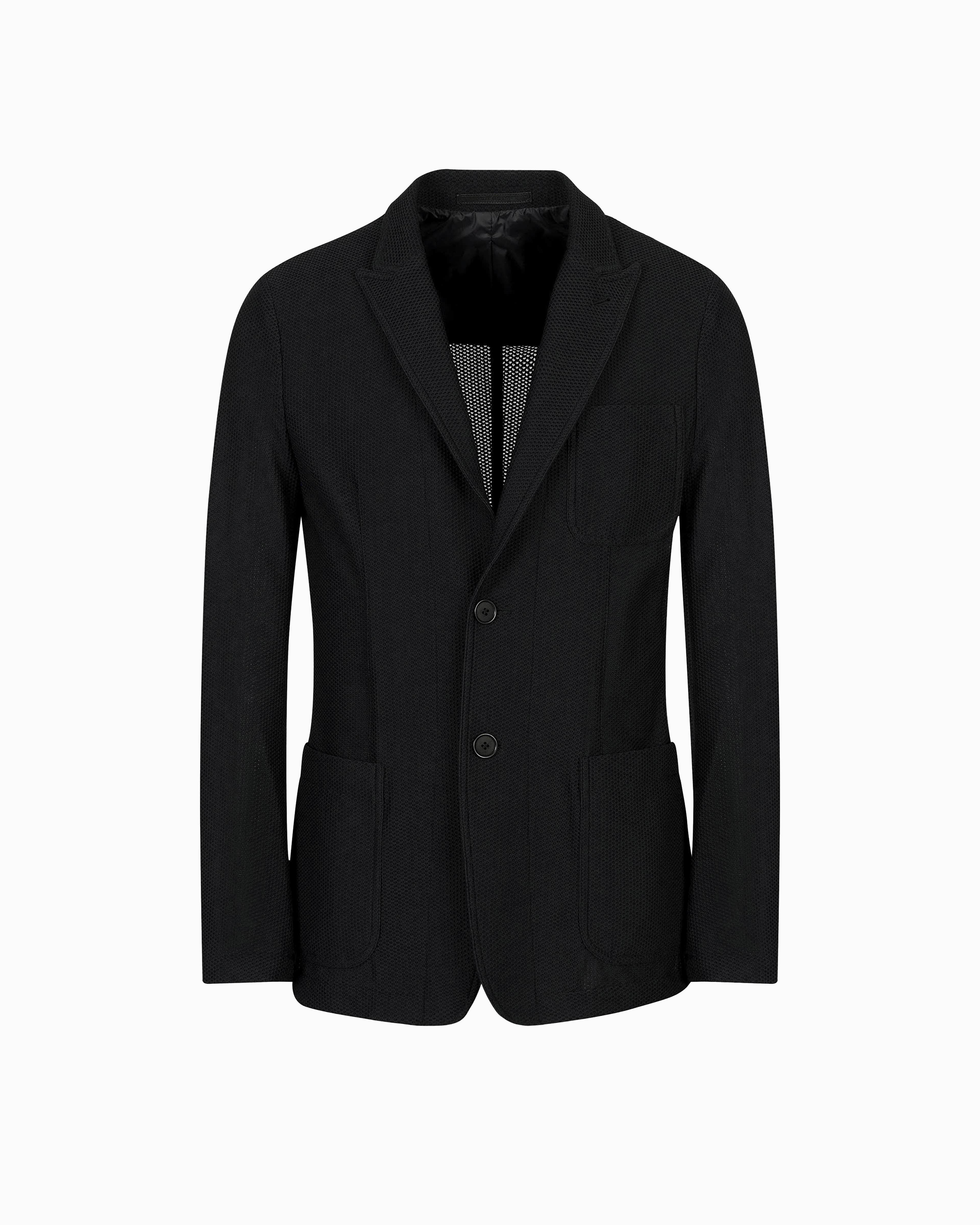 パーカー・フーディ GIORGIO ARMANI TECHNICAL WAFFLE MESH TRACK SWEATSHIRT Technical waffle blouson | Giorgio Armani