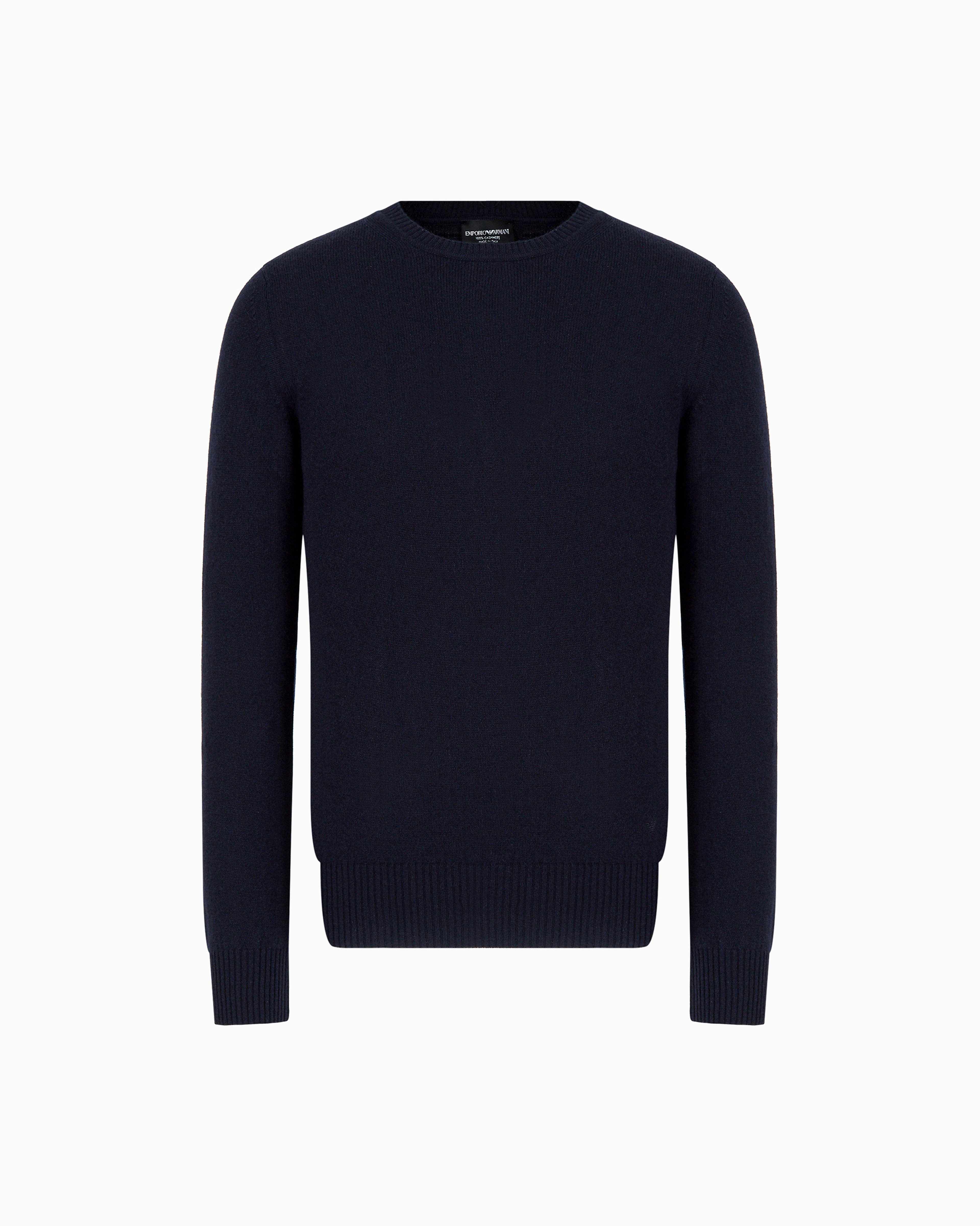 Emporio Armani - Pure cashmere jumper, Man, Navy Blue, Size: