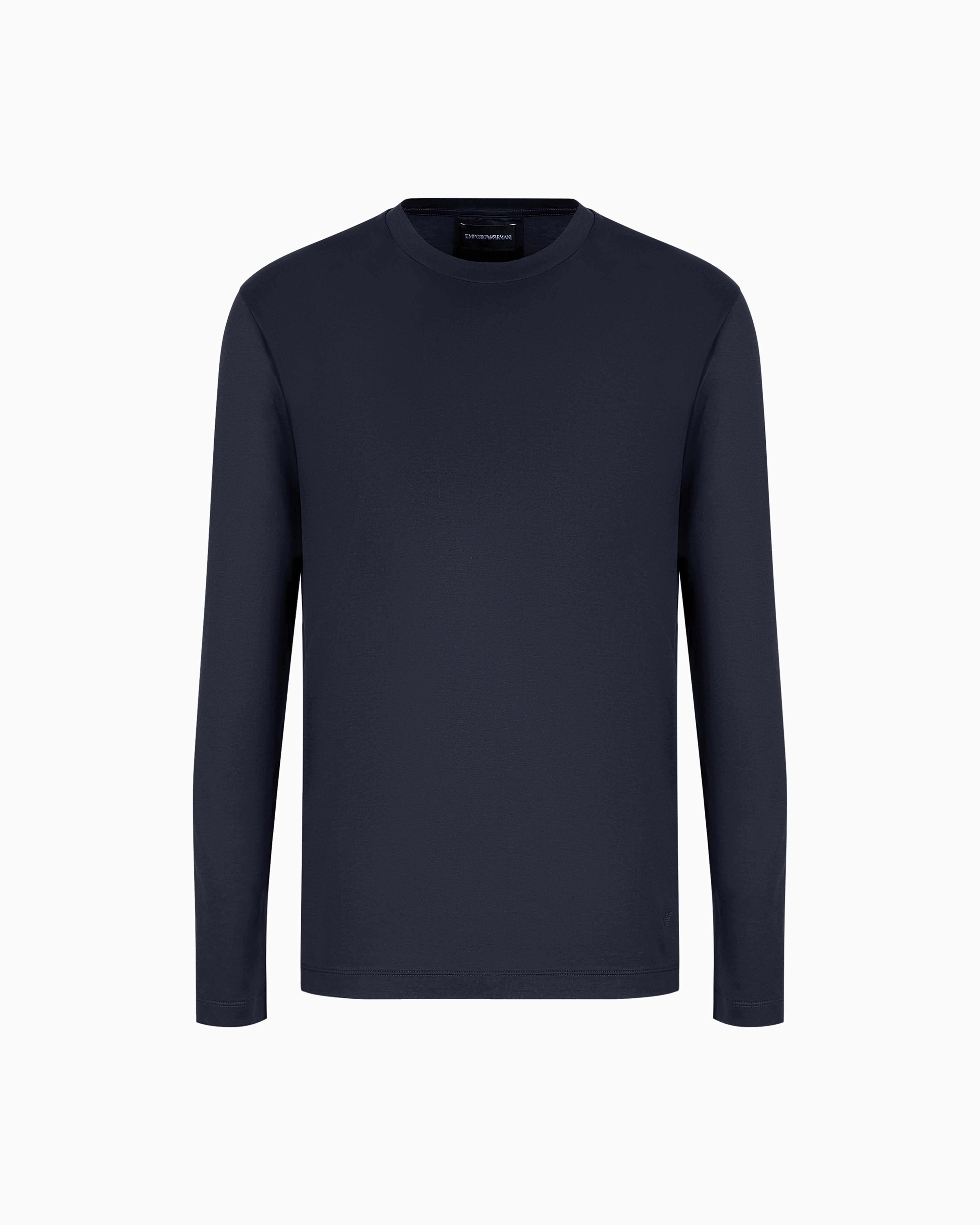 Emporio Armani - ASV Lyocell-blend jersey jumper, Man, Navy Blue, Size: