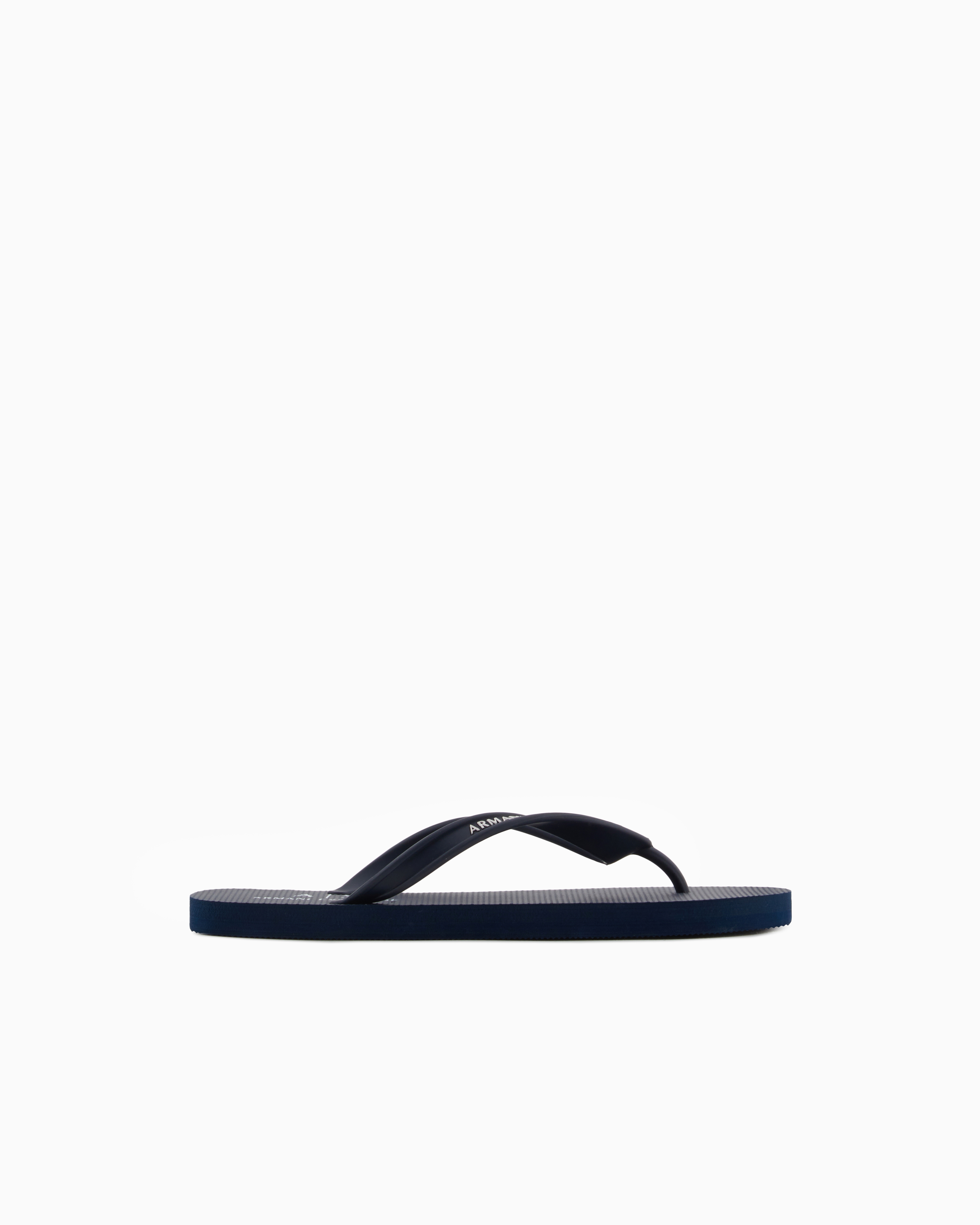 Armani Exchange - Rubber flip flops, Man, Navy Blue, Size: