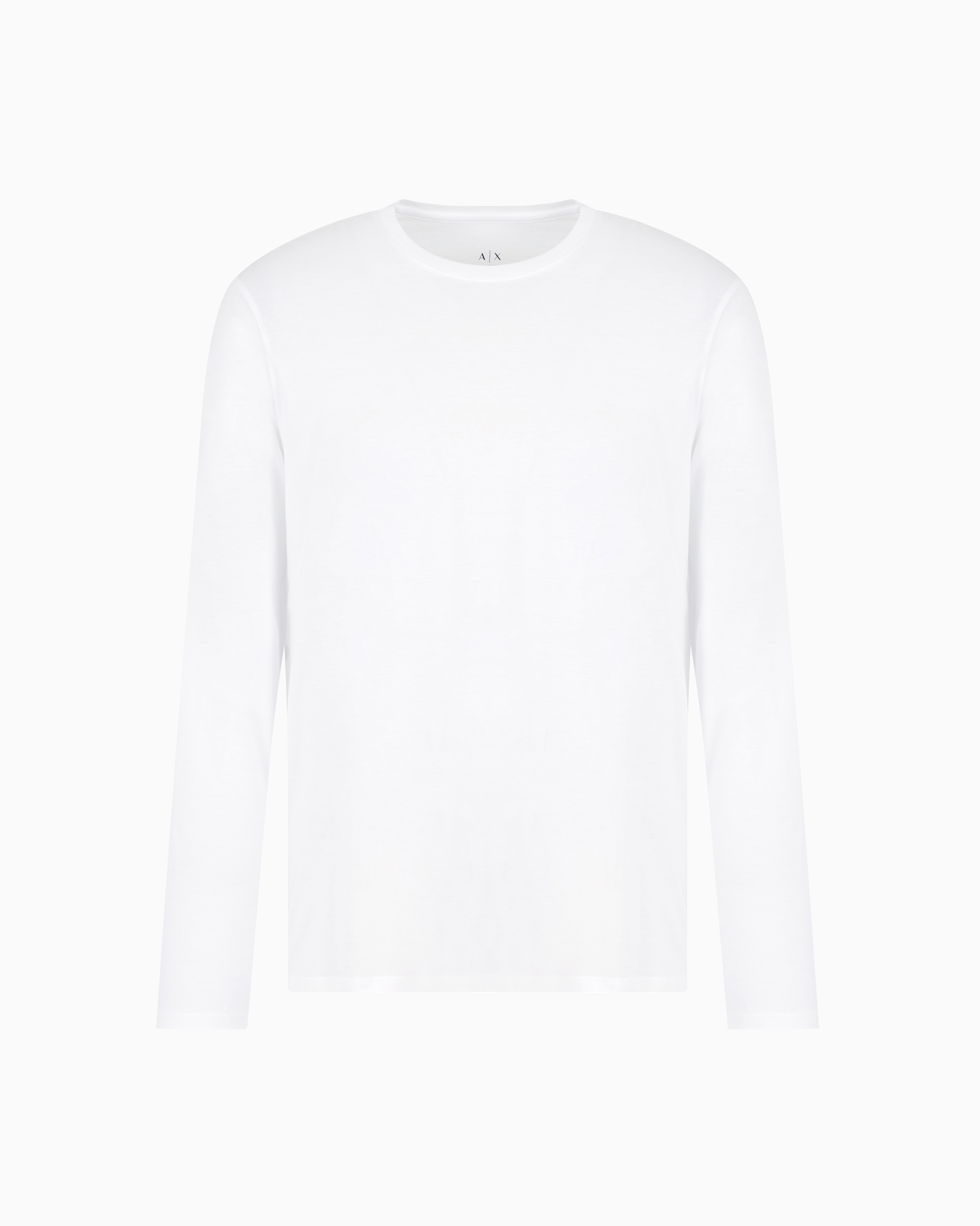 Armani Exchange - Pima Cotton Long Sleeve T-Shirt, Man, White, Size: