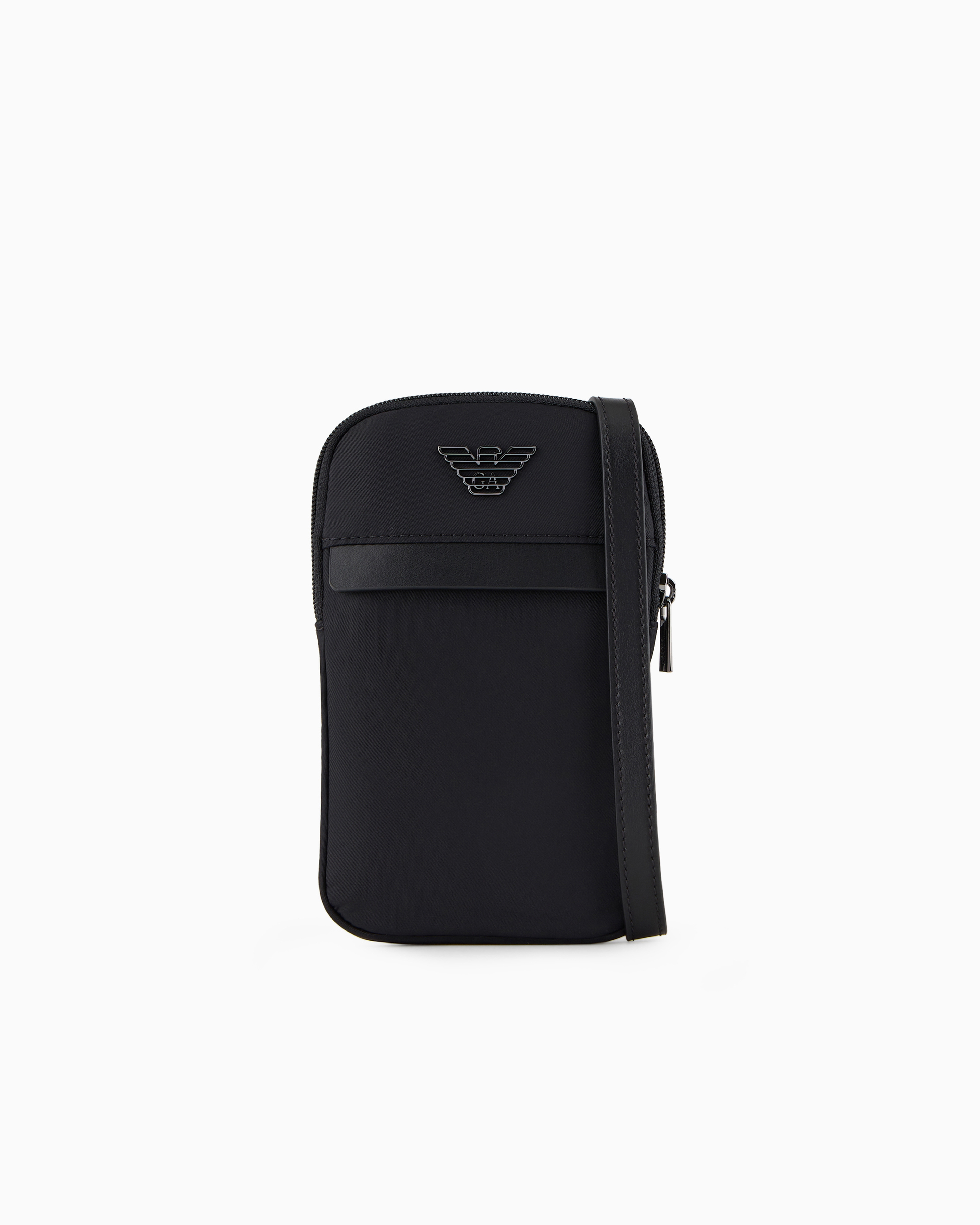 Emporio Armani - ASV recycled nylon tech case, Man, Black, Size: TU