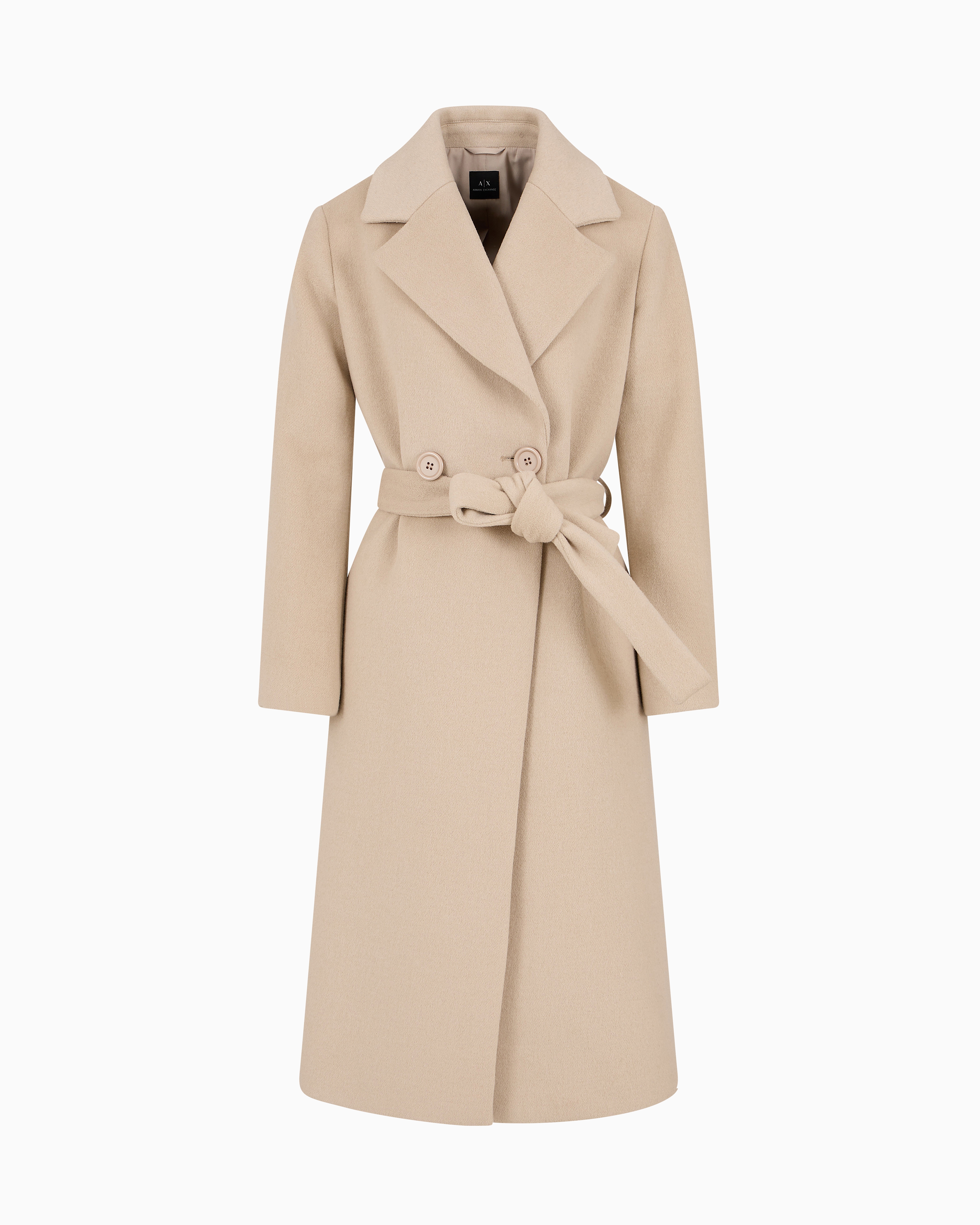 Armani Exchange - Coats, Woman, Beige, Size: