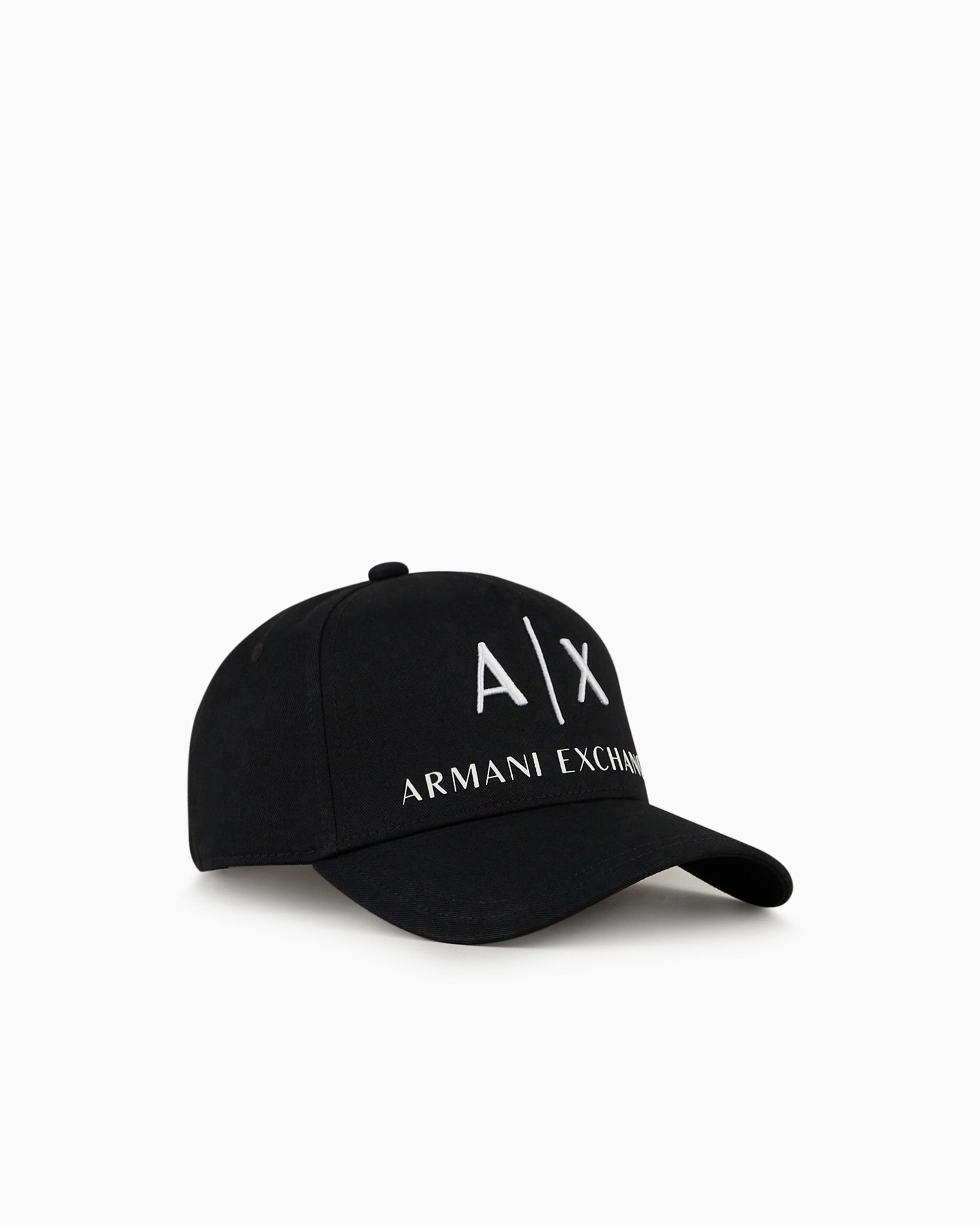 Armani Exchange - Visor cap with logo, Man, Black, Size: TU