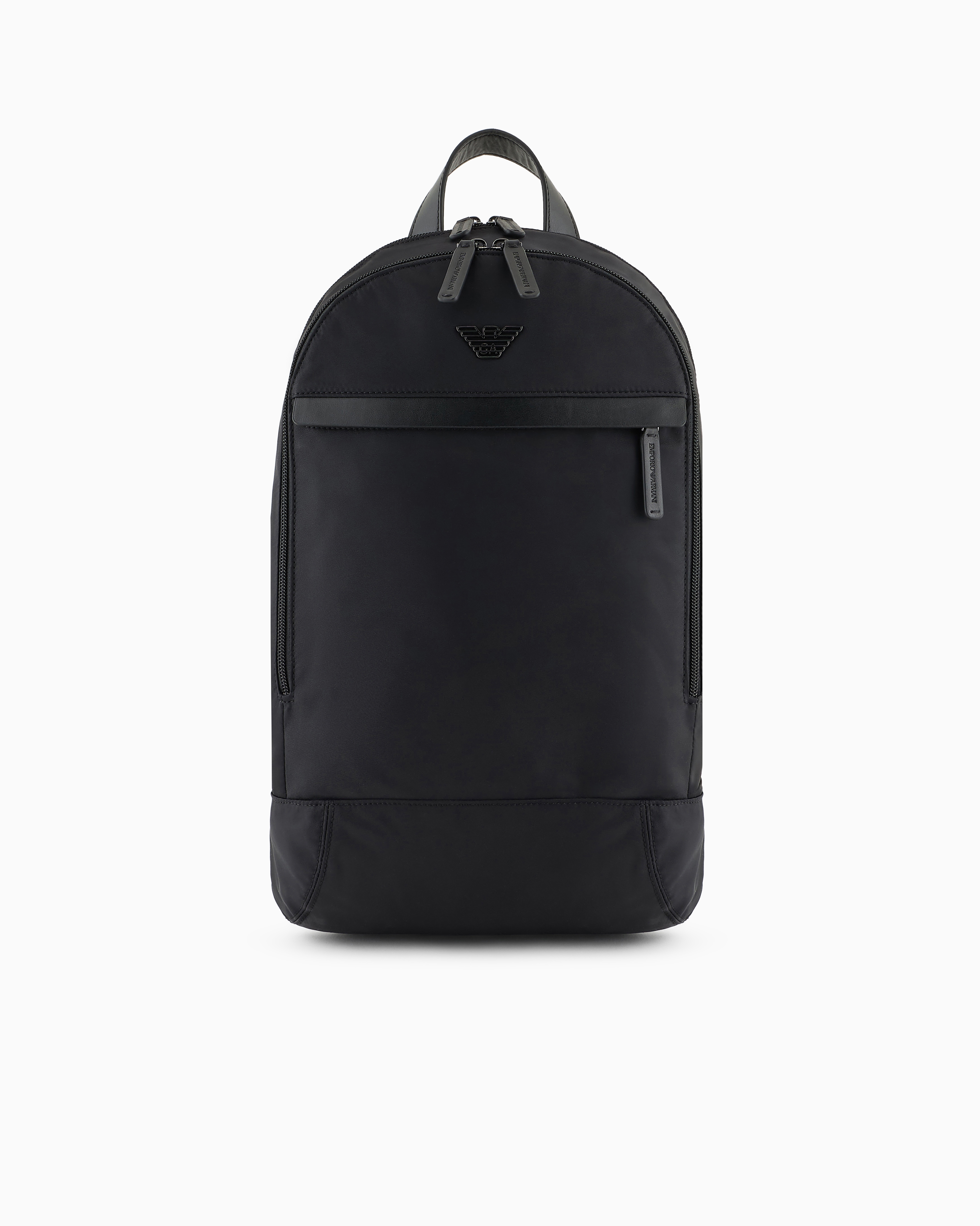 Emporio Armani - ASV recycled nylon backpack, Man, Black, Size: TU