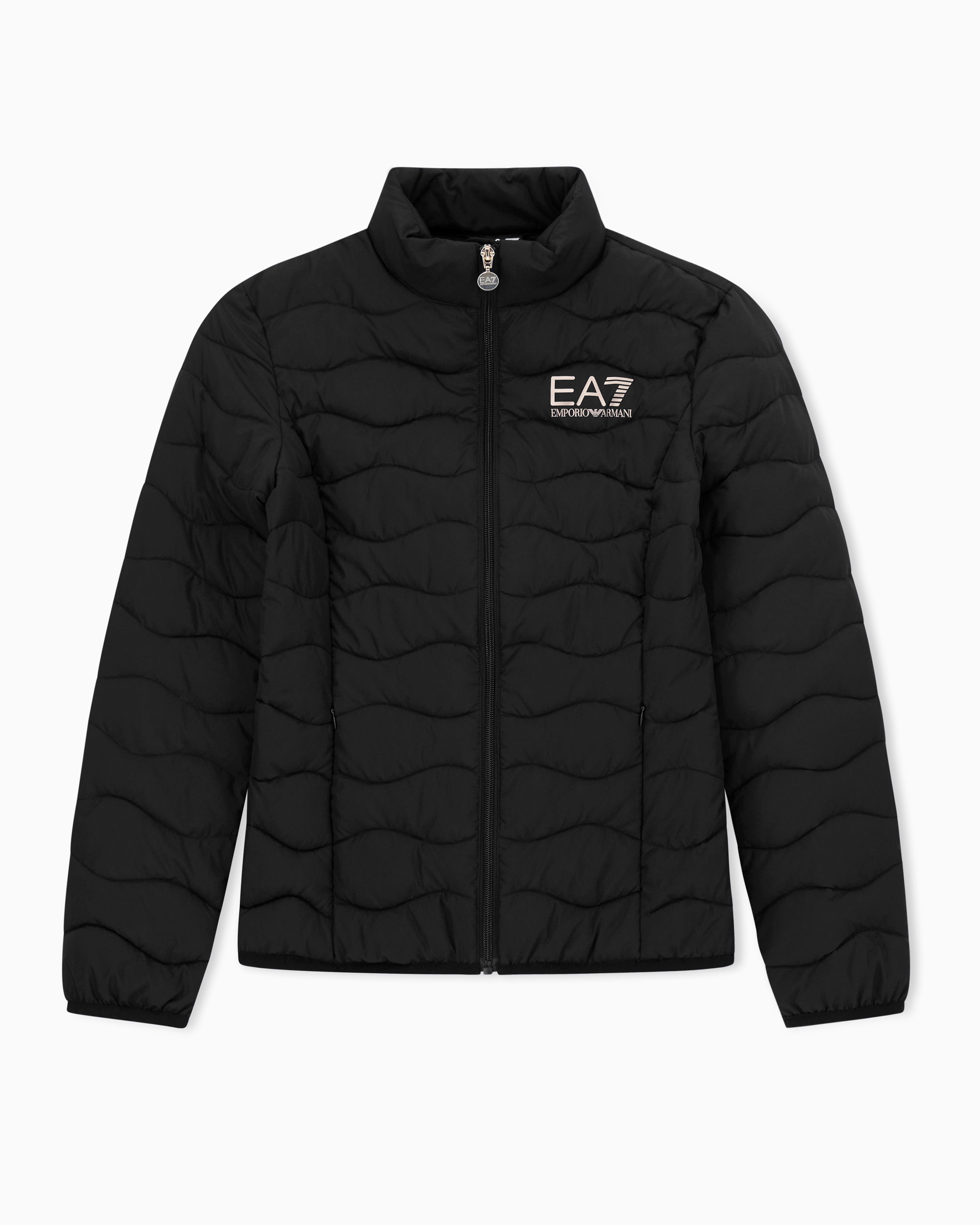 EA7 ブラックダウンジャケット フード付き(期間限定セール中)
