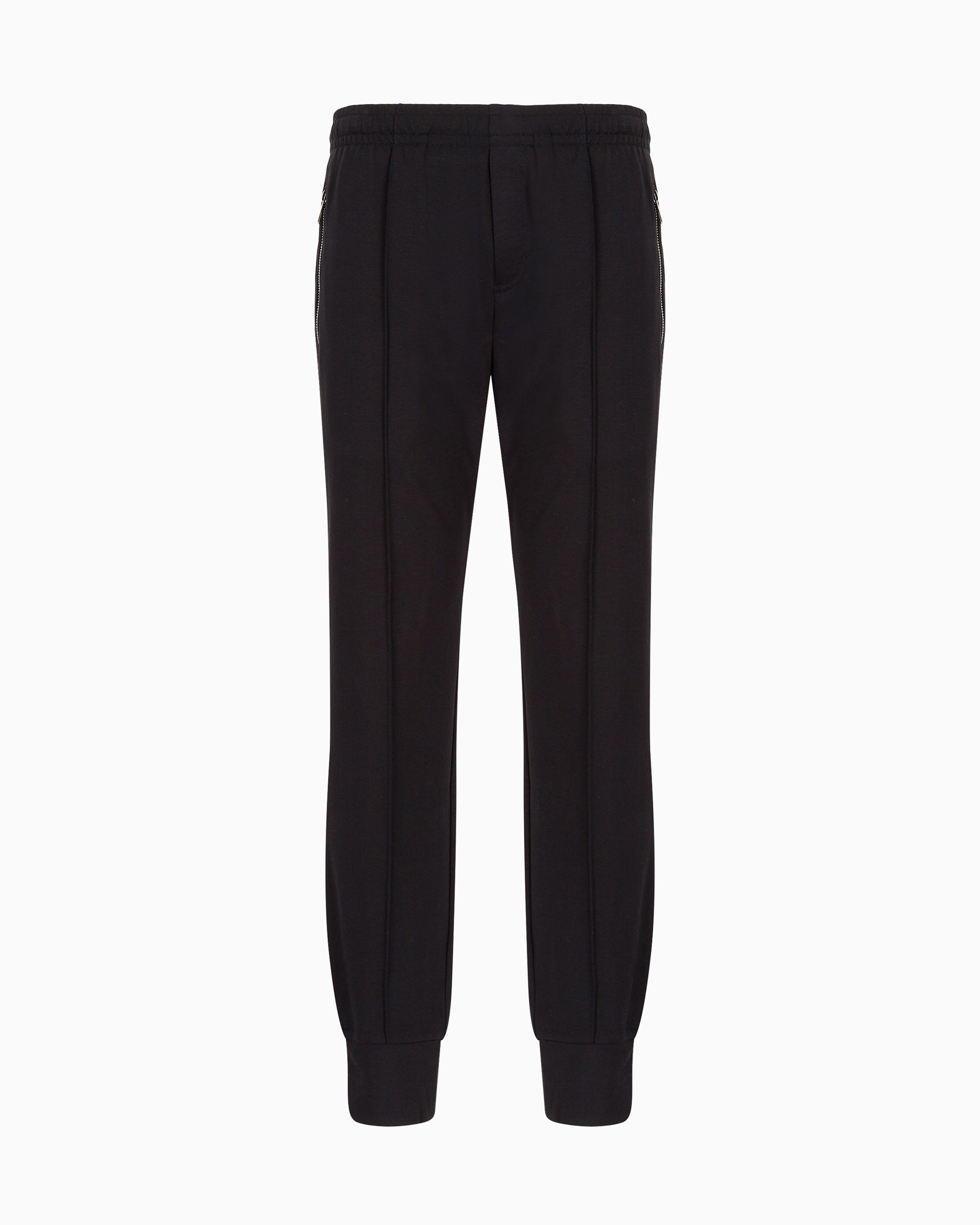 Emporio Armani - Ponte-di-Roma fabric joggers, Man, Black, Size: