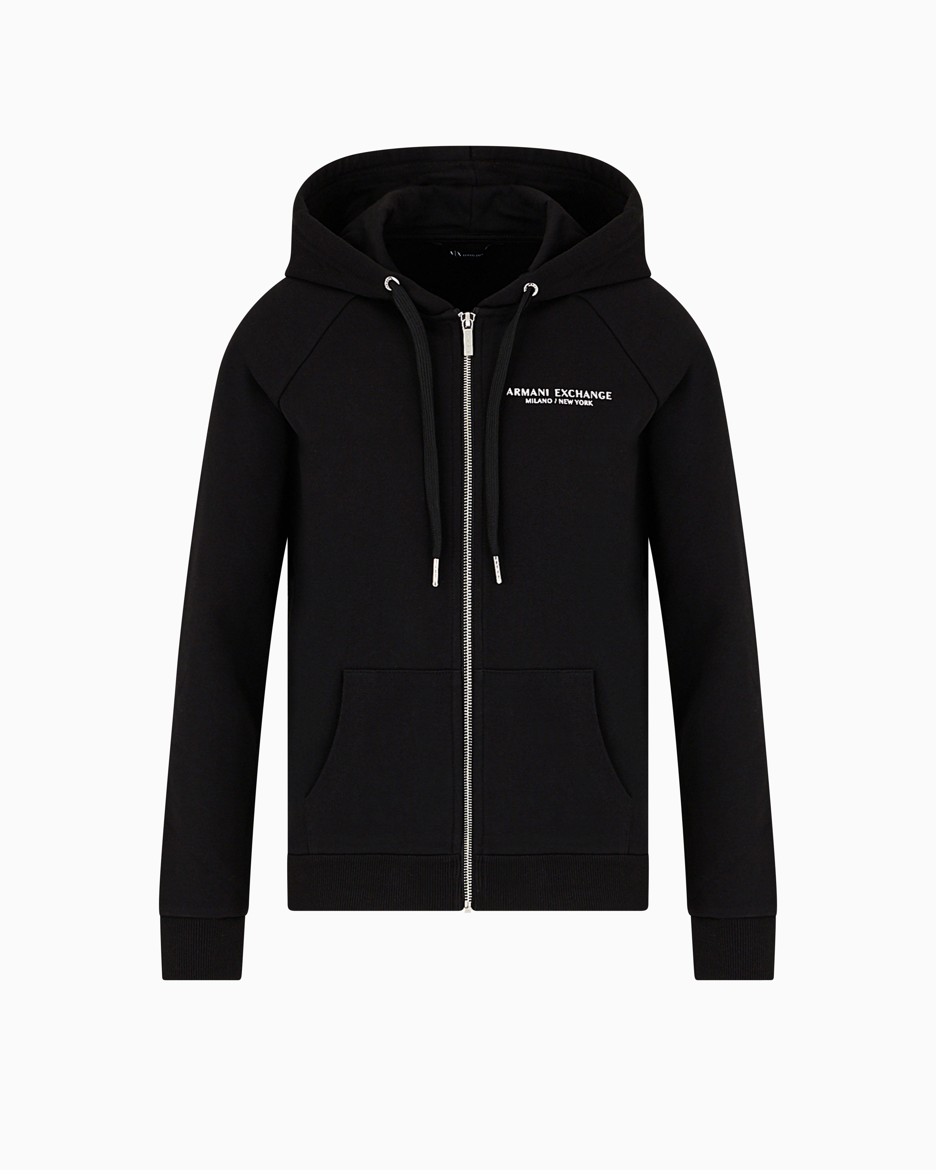 Armani Exchange - Hoodie with logo, Woman, Black, Size: