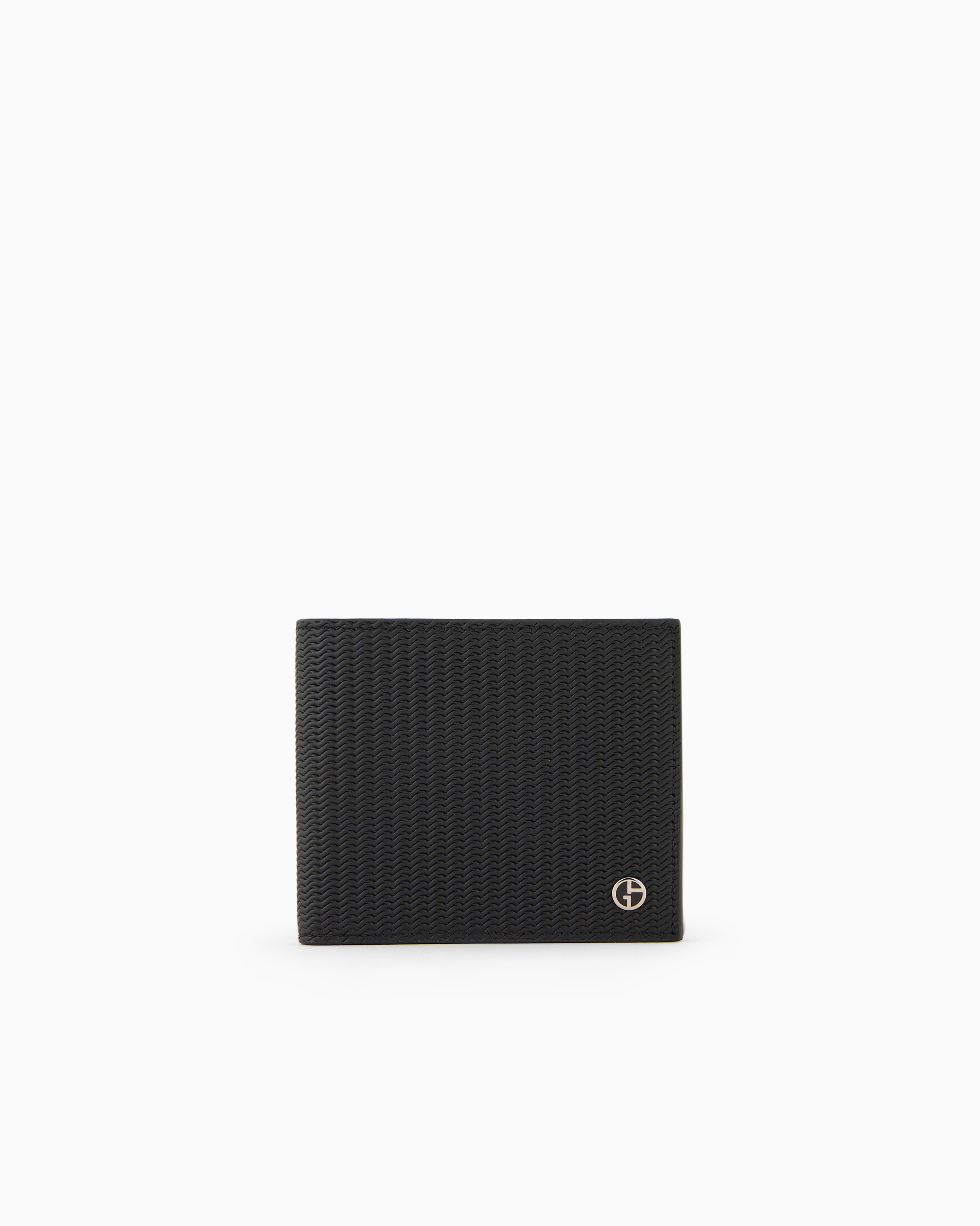 【ほぼ未使用】Giorgio Armani ジップウォレット ネイビー レザー ほぼ未使用】Giorgio Armani ジップウォレット ネイビー レザー