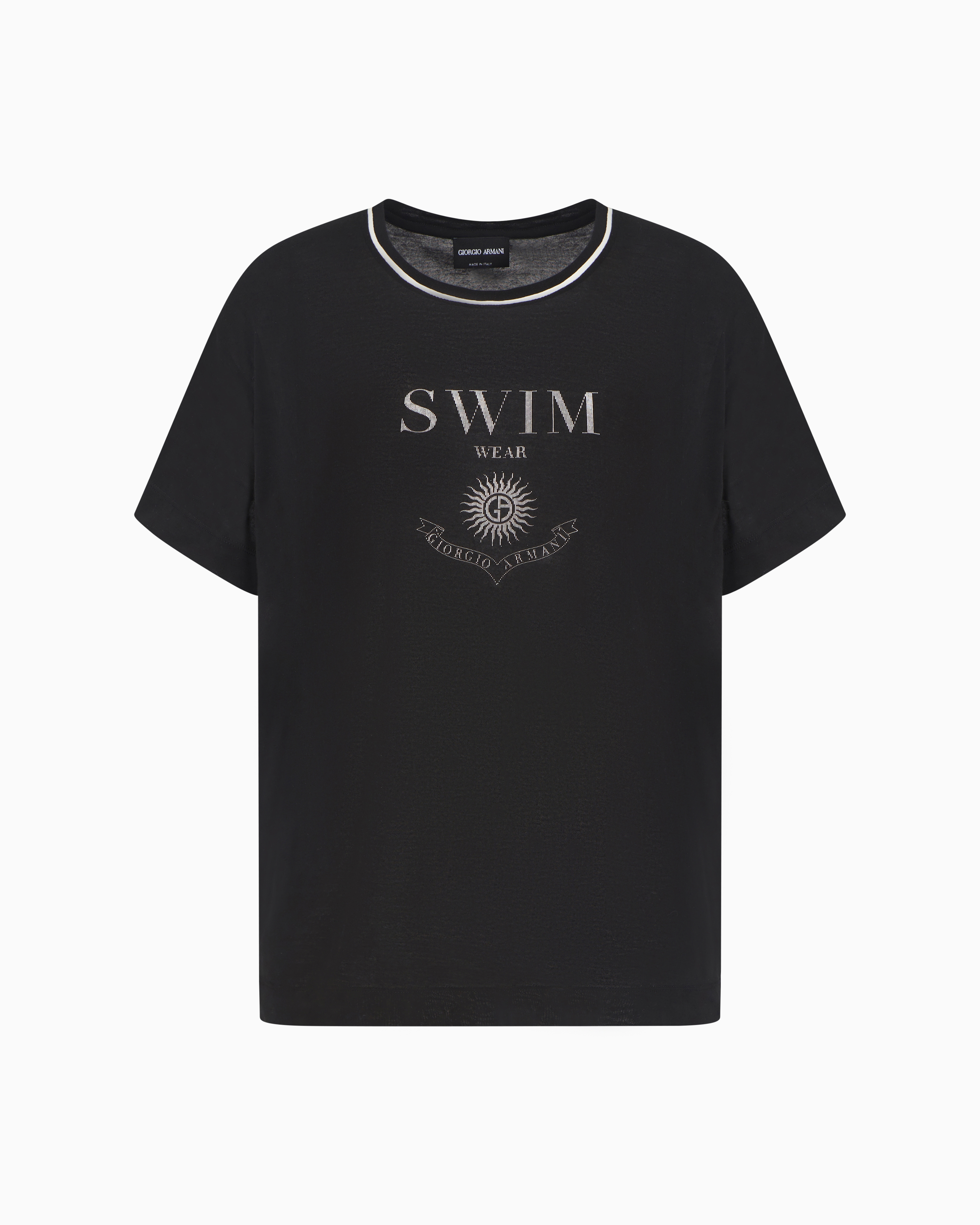 Tシャツ・カットソー GIORGIO ARMANI Giorgio Armani Silk T-shirt Printed silk and Lyocell crew-neck T-shirt | Giorgio Armani