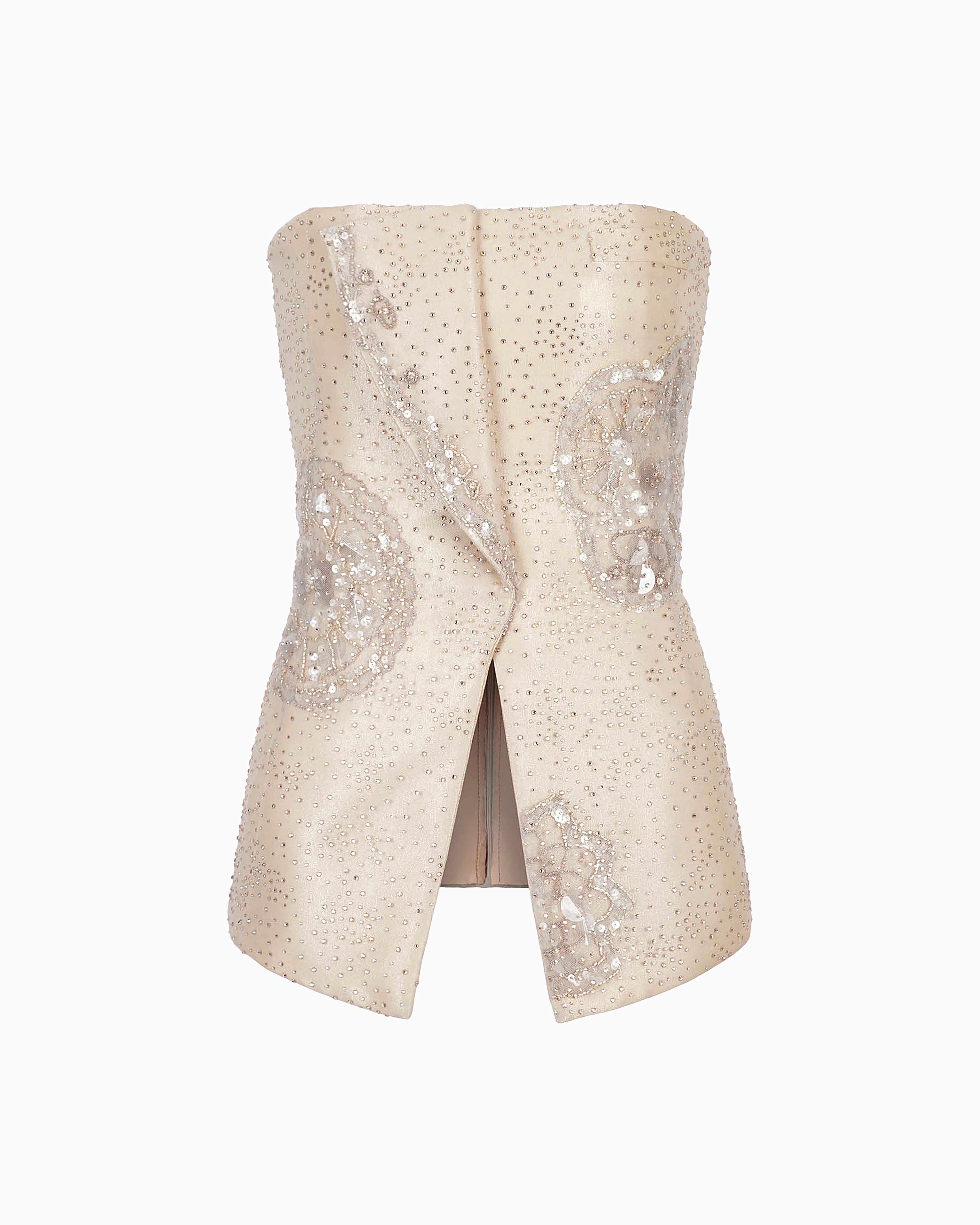 Embroidered long bustier top | Giorgio Armani US