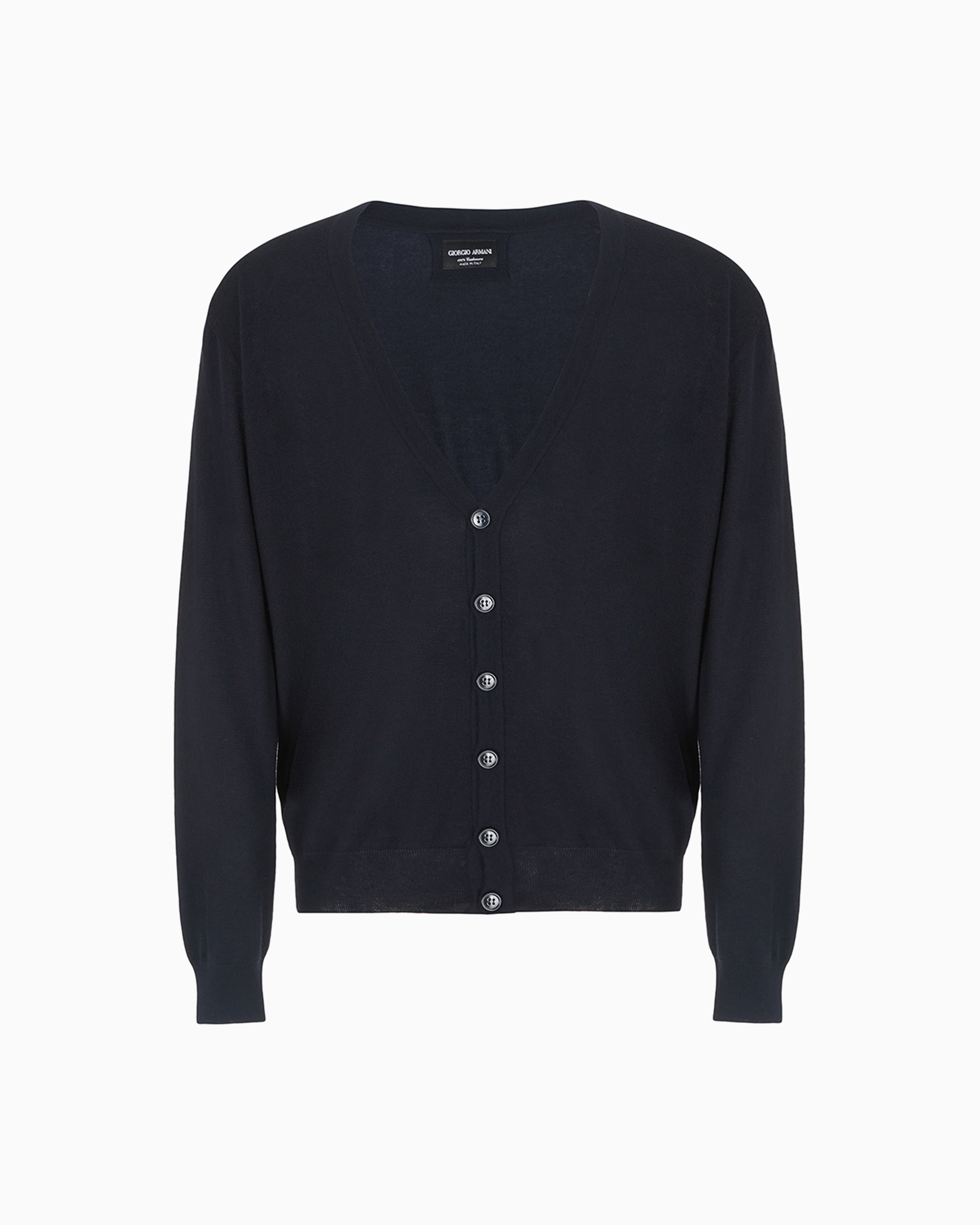 Giorgio Armani Cashmere Cardigan With Buttons In Black