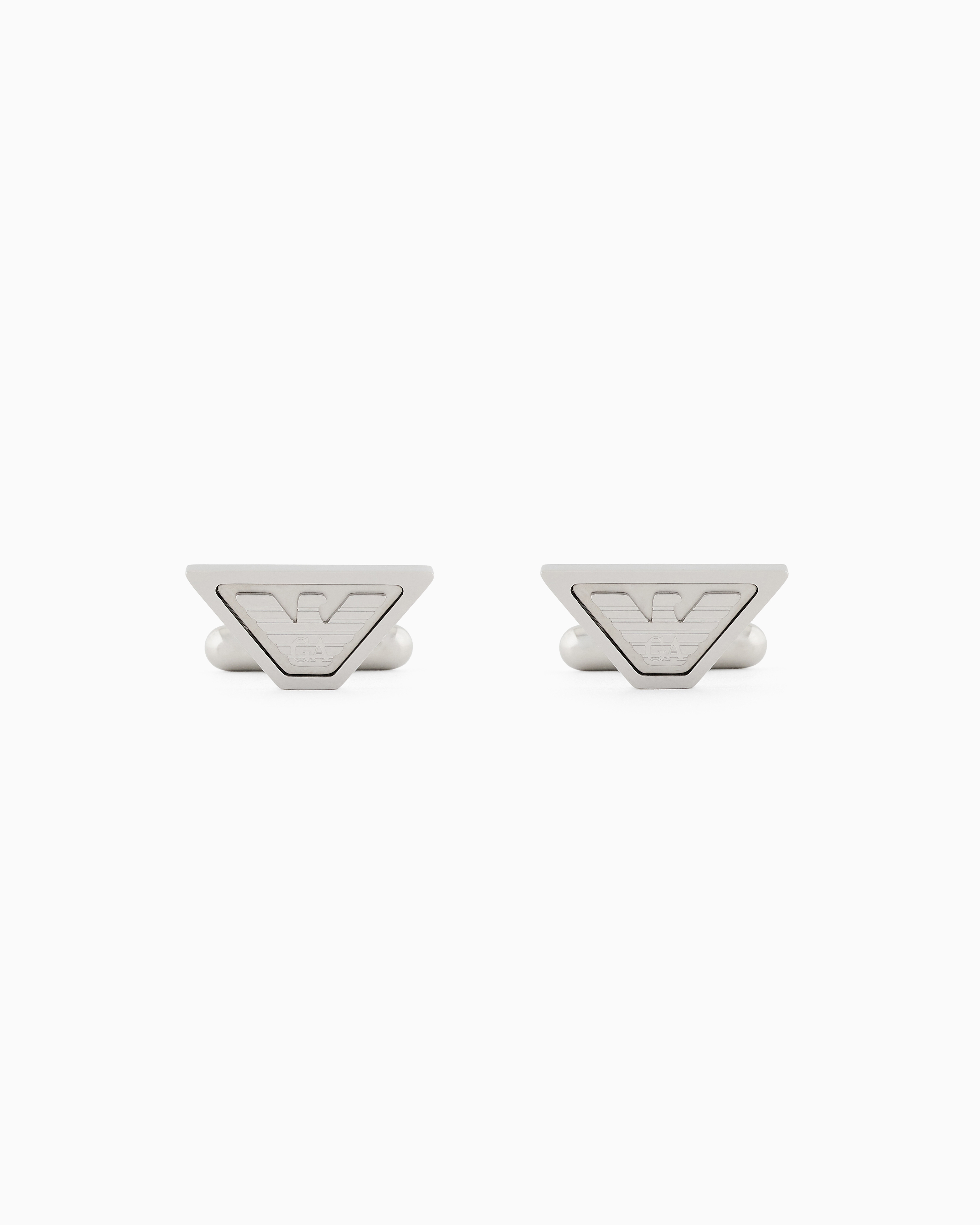 Emporio Armani -  Stainless Steel Cufflinks, Man, Multicoloured, Size: TU