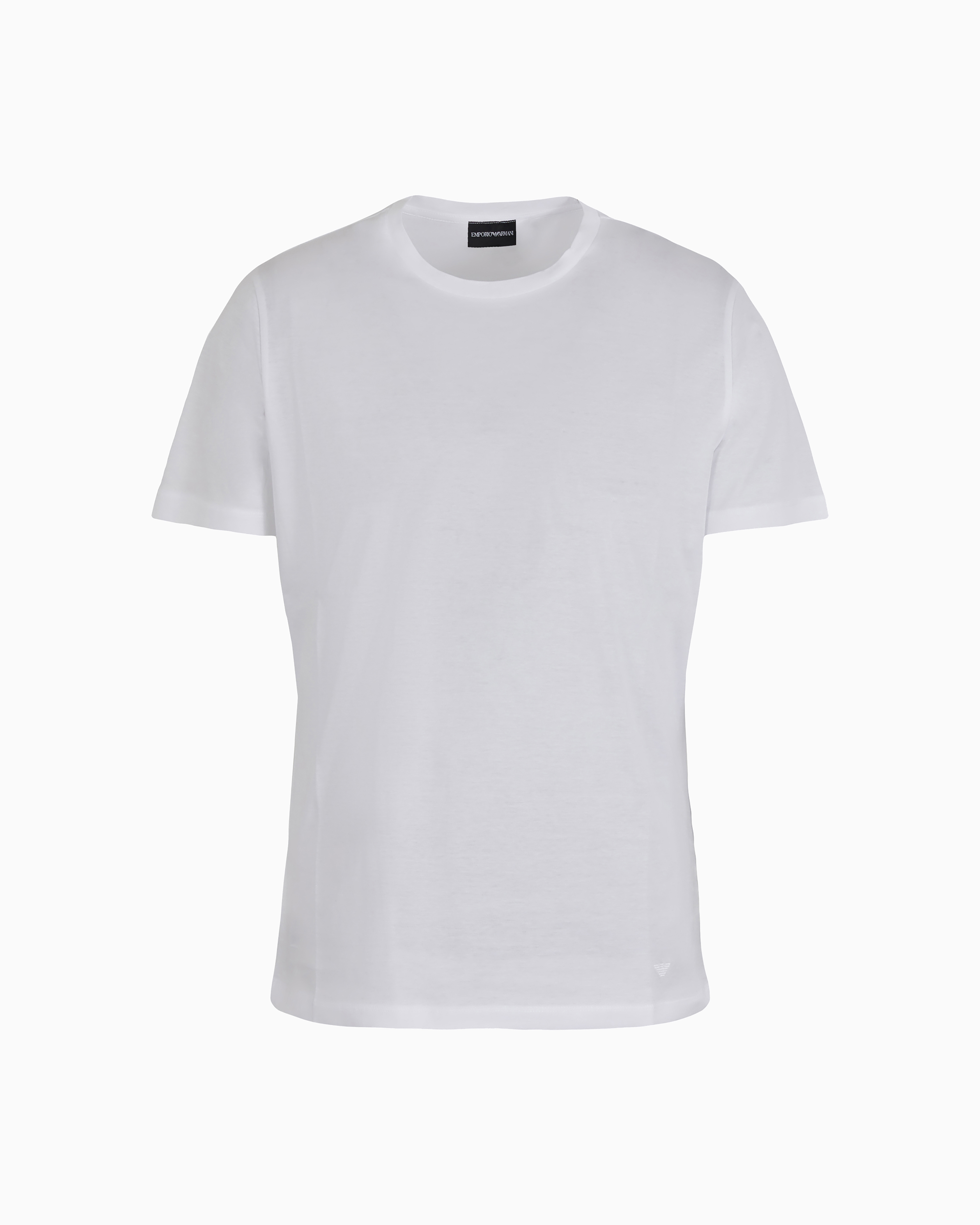 Emporio Armani - Mercerised-jersey T-shirt, Man, White, Size: