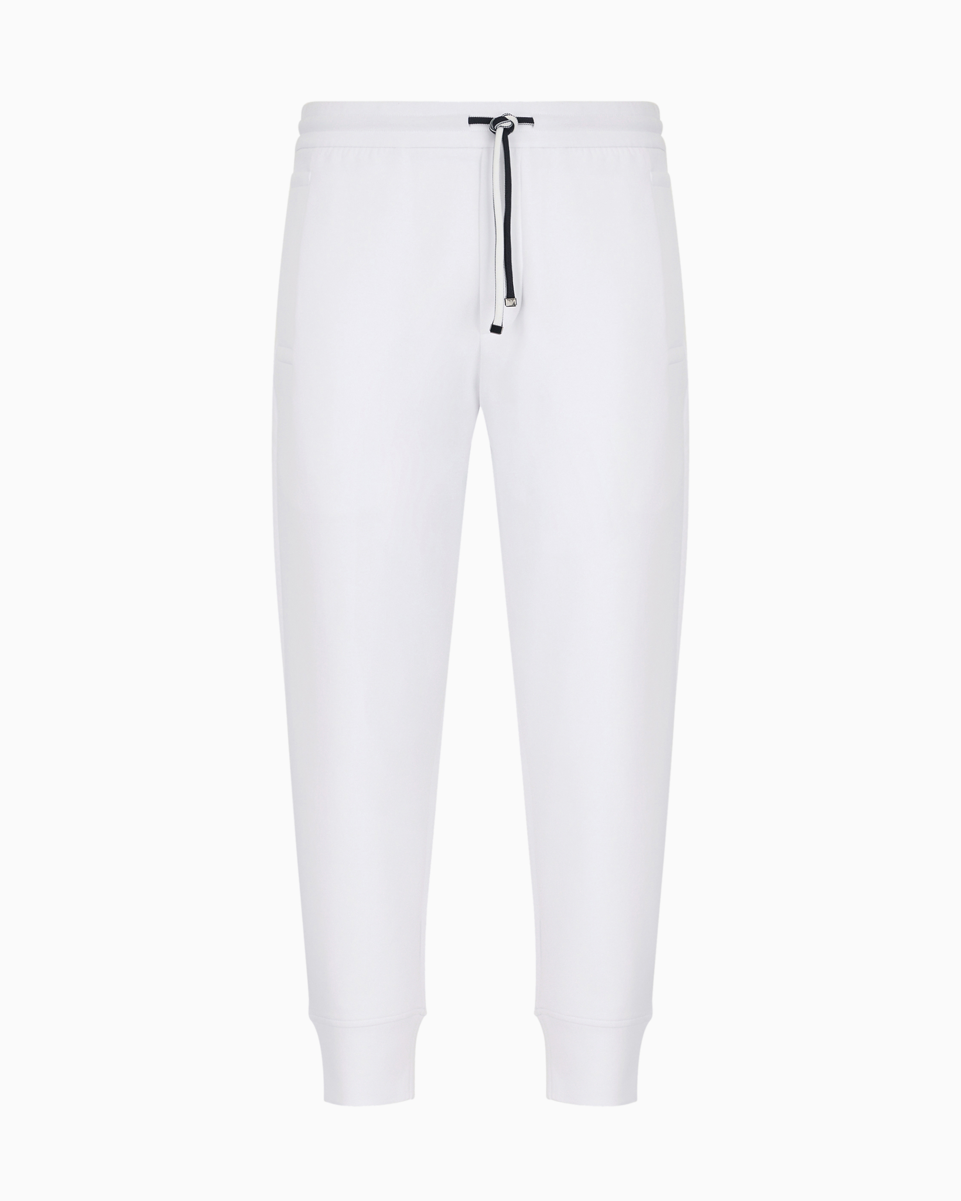 Emporio Armani - Double-jersey joggers, Man, White, Size: