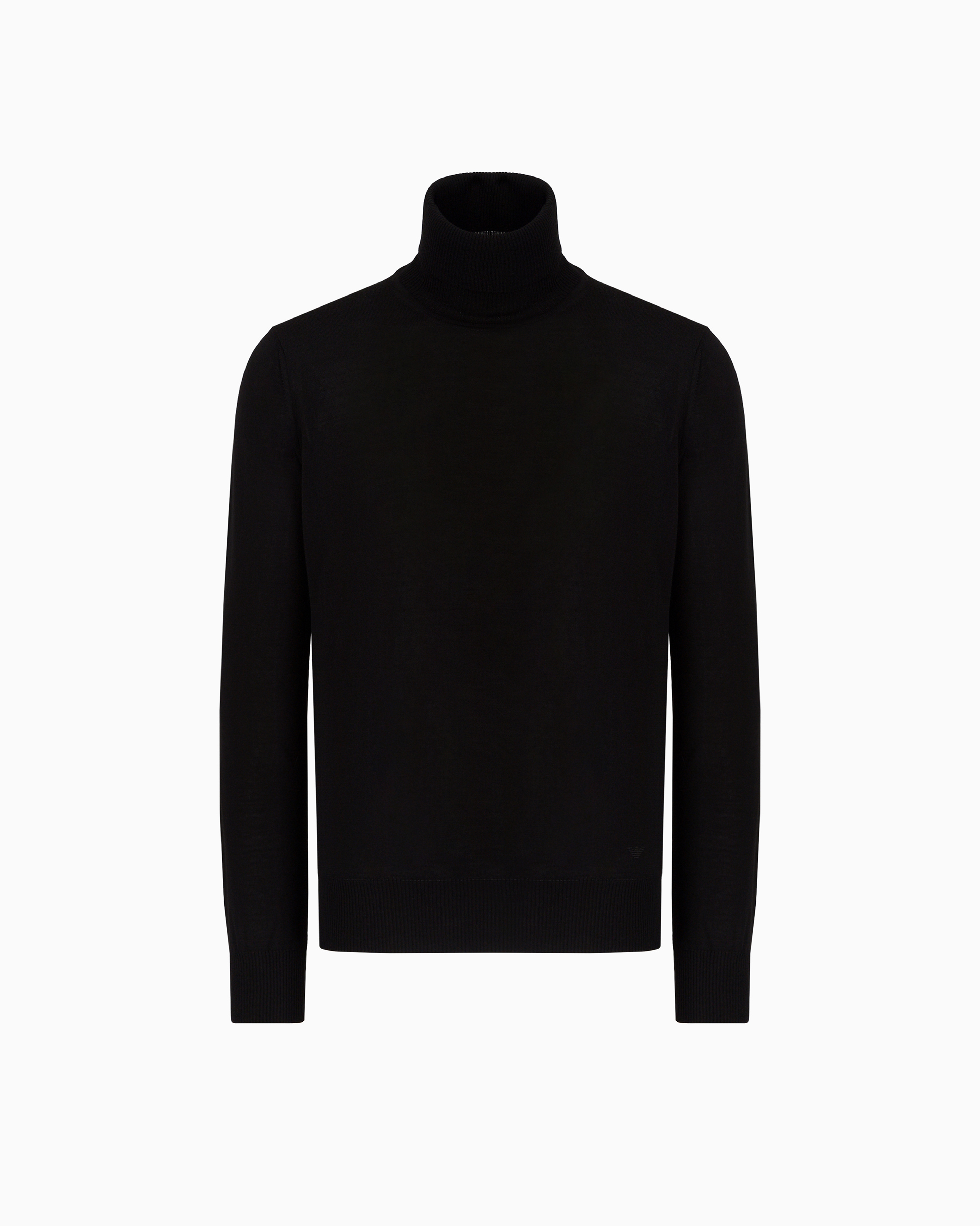 Emporio Armani - Pure virgin-wool rollneck, Man, Black, Size: