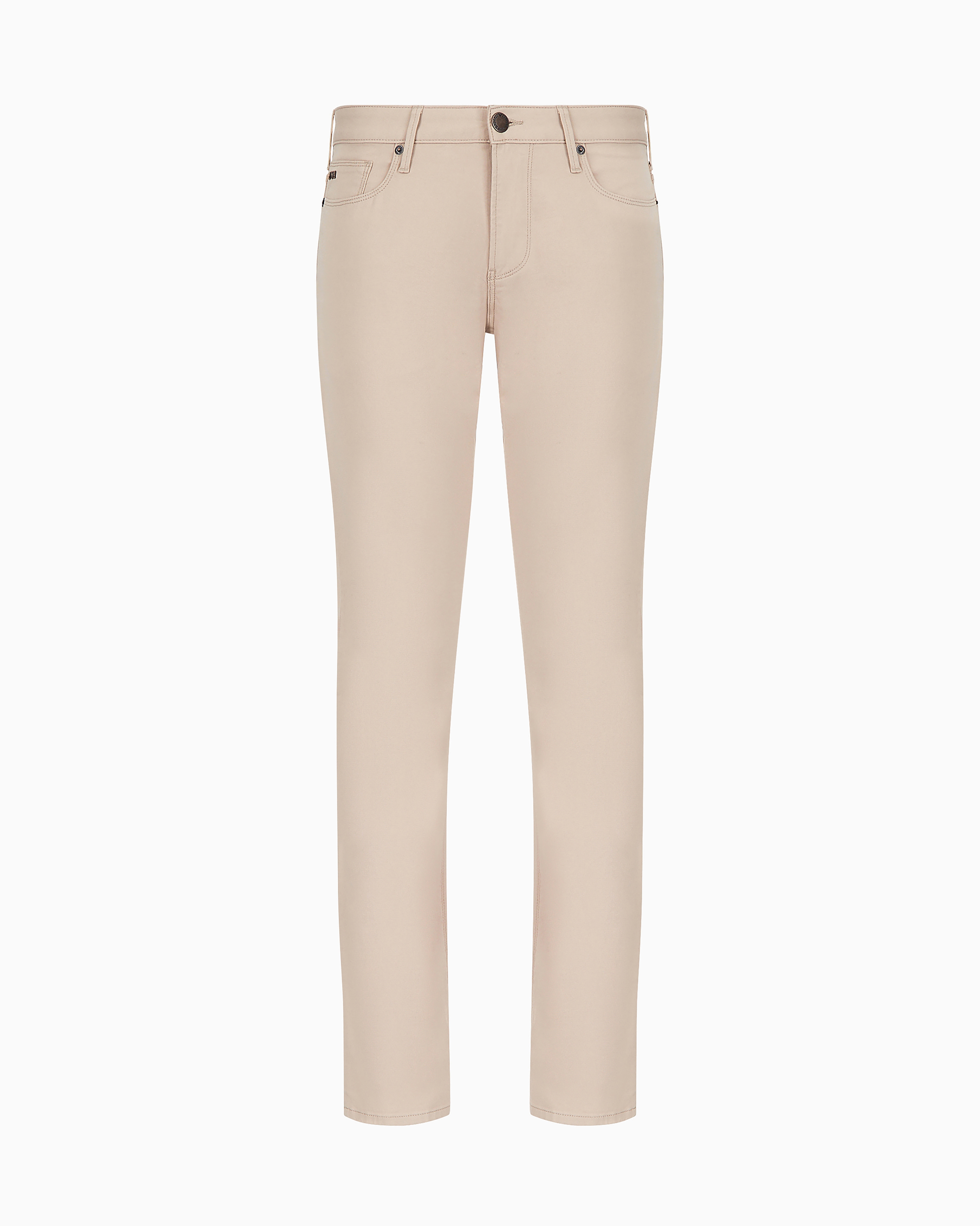 Emporio Armani - J06 Comfort stretch-gabardine, slim-fit trousers, Man, Beige, Size: