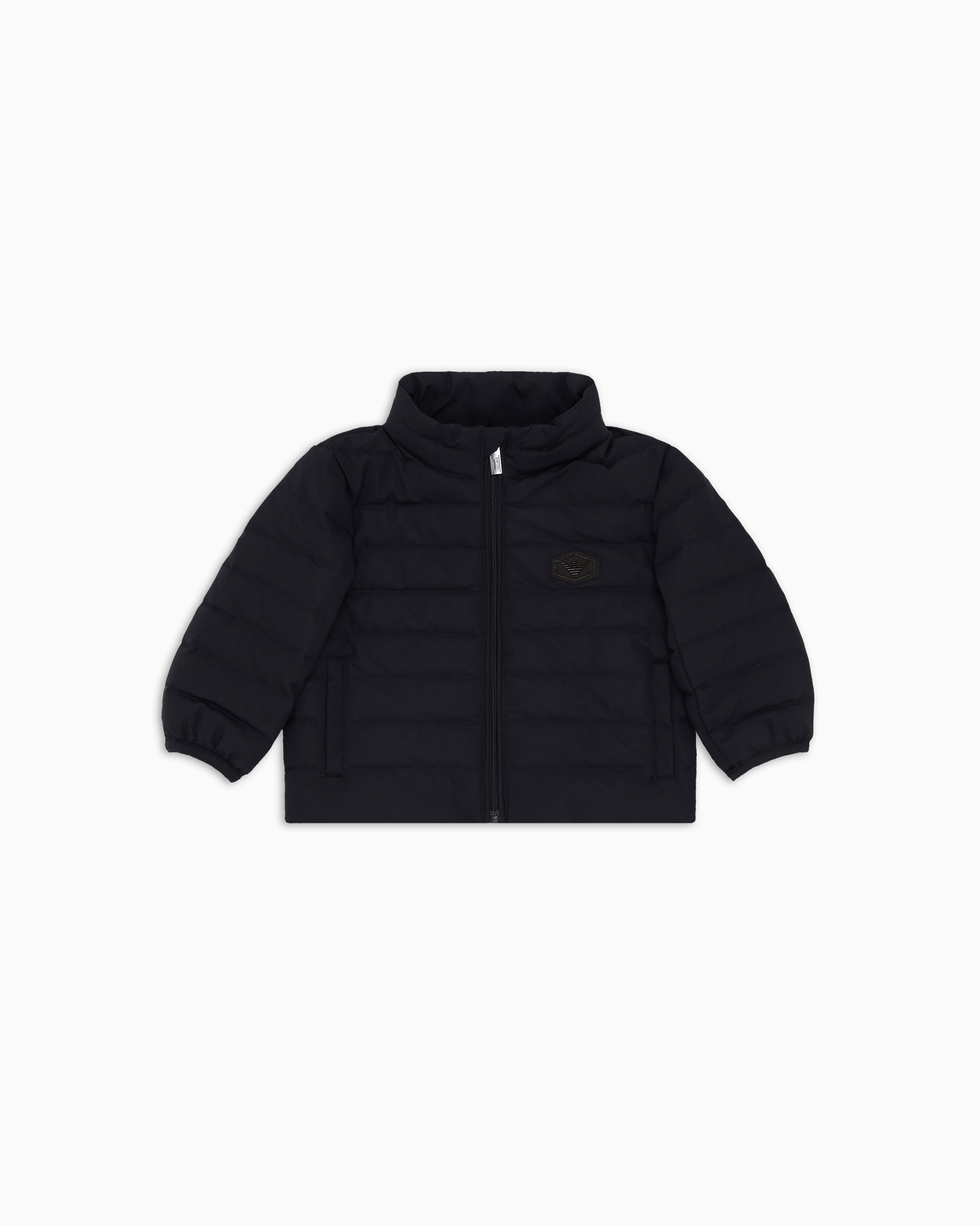 Emporio Armani - ASV quilted nylon jacket with recycled down, Boy, Navy Blue, Size:
