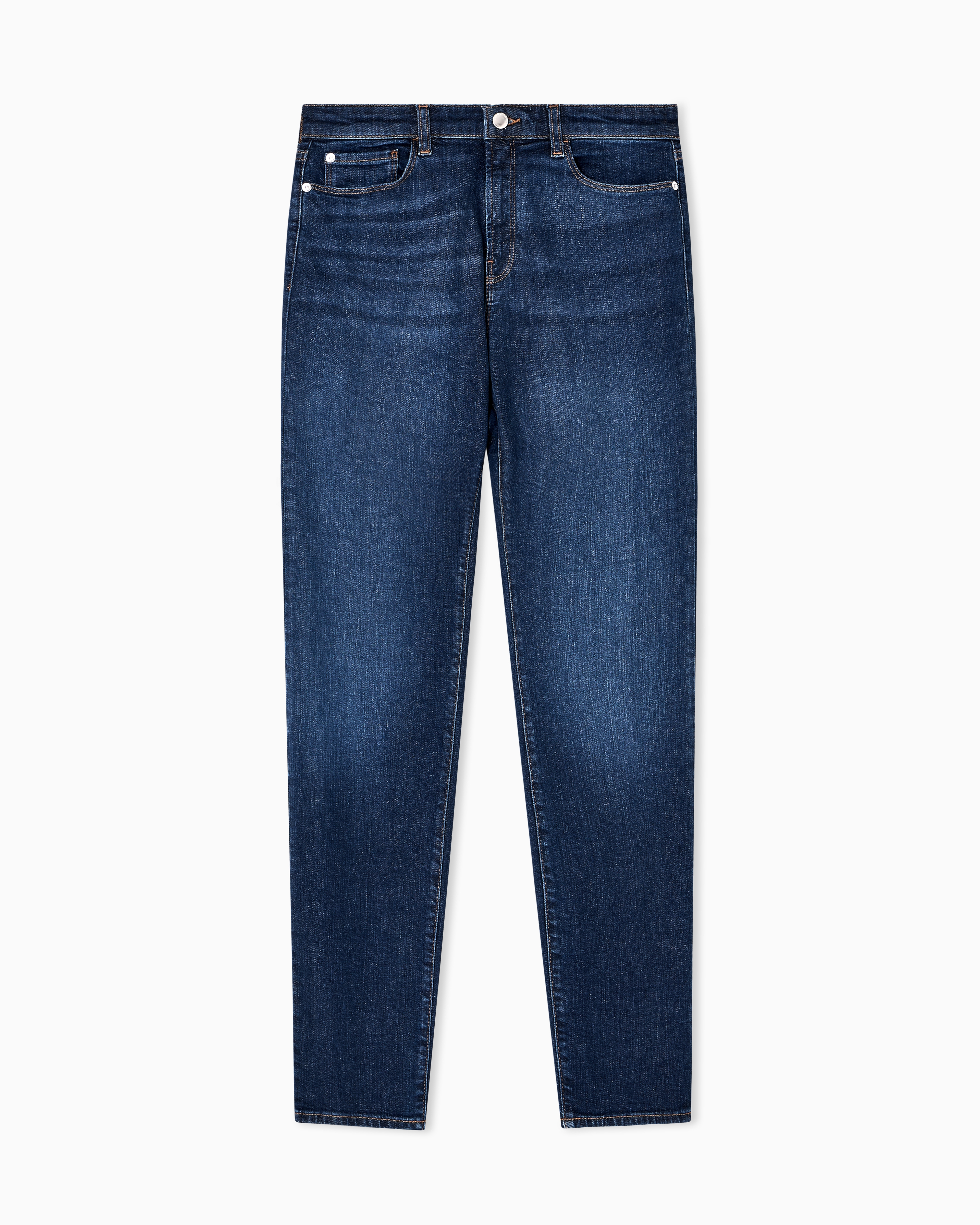 Emporio Armani - J20 High-waisted super-skinny leg jeans a worn-look stretch denim , Woman, Blue, Size: