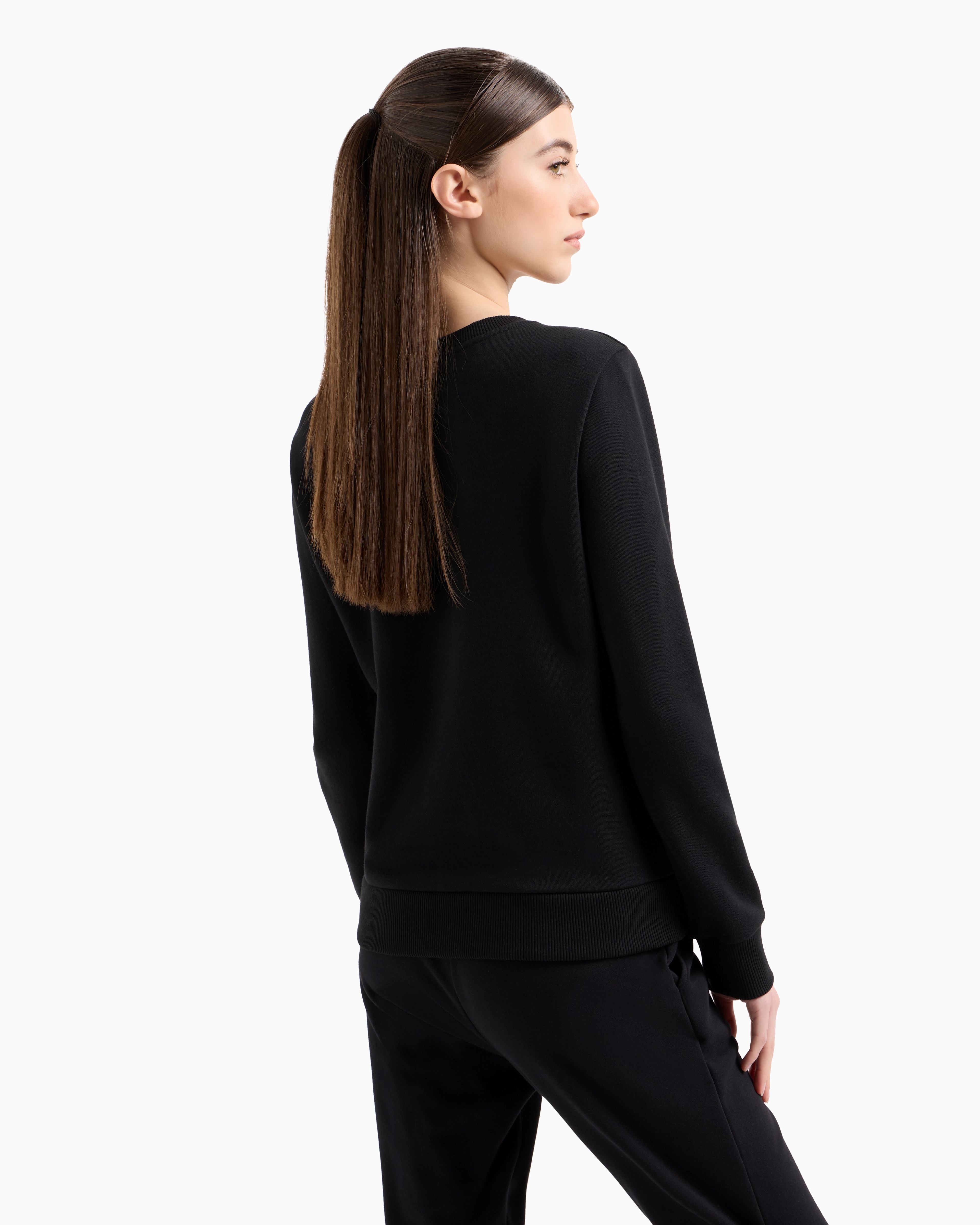 Crewneck sweatshirt in french terry Milano/New York | Armani